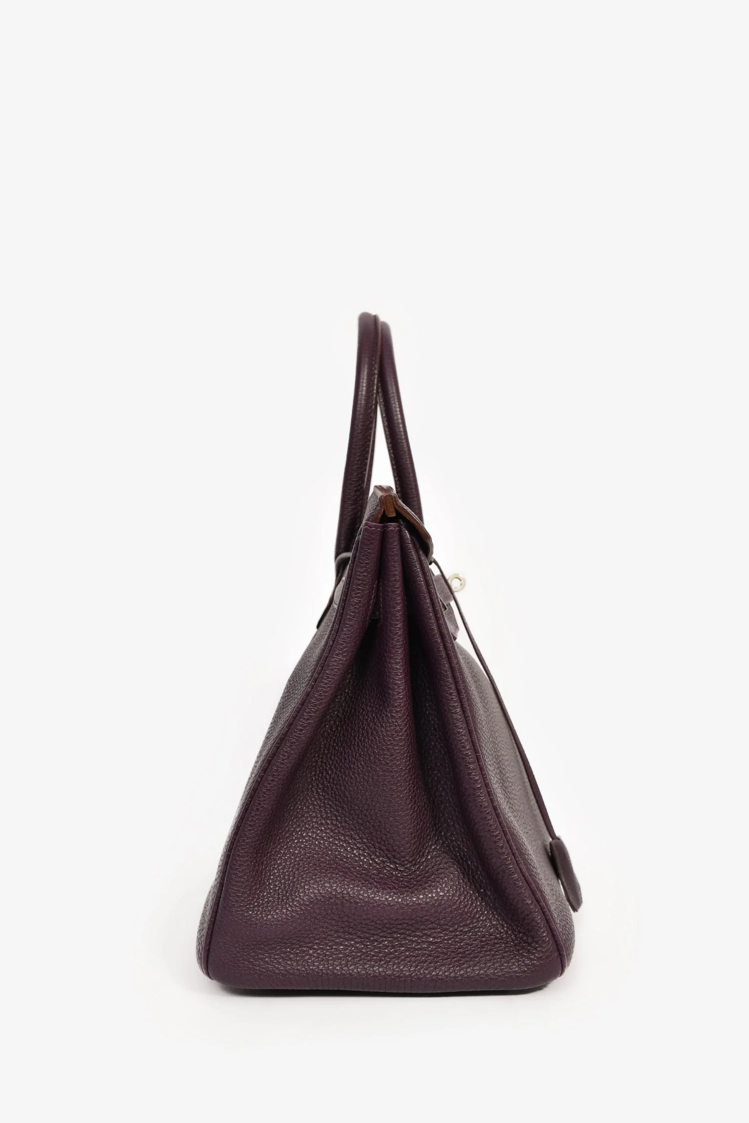 Hermes 2008 Raisin Clemence Leather Birkin 35 - Image 3