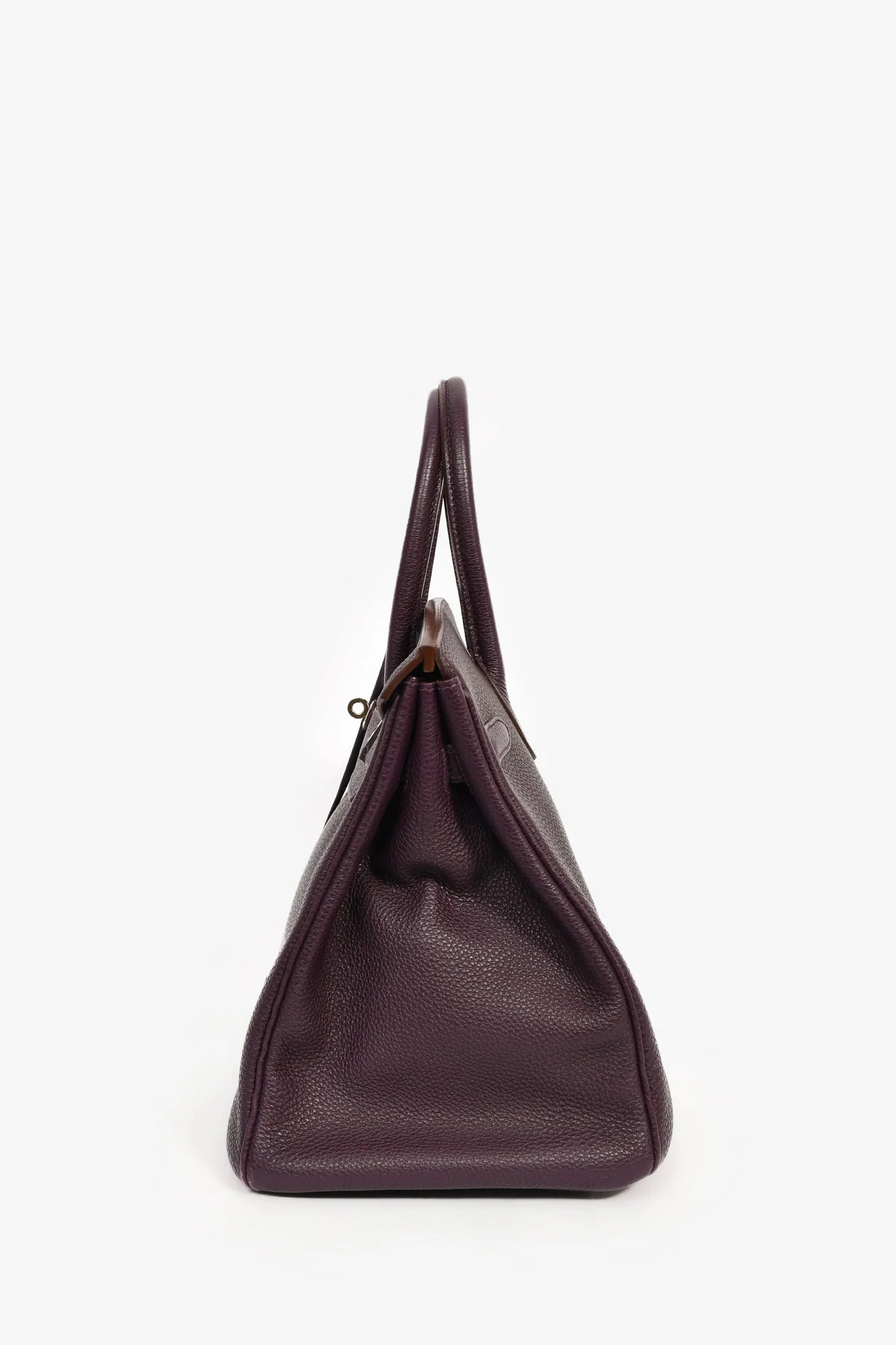 Hermes 2008 Raisin Clemence Leather Birkin 35 - Image 4