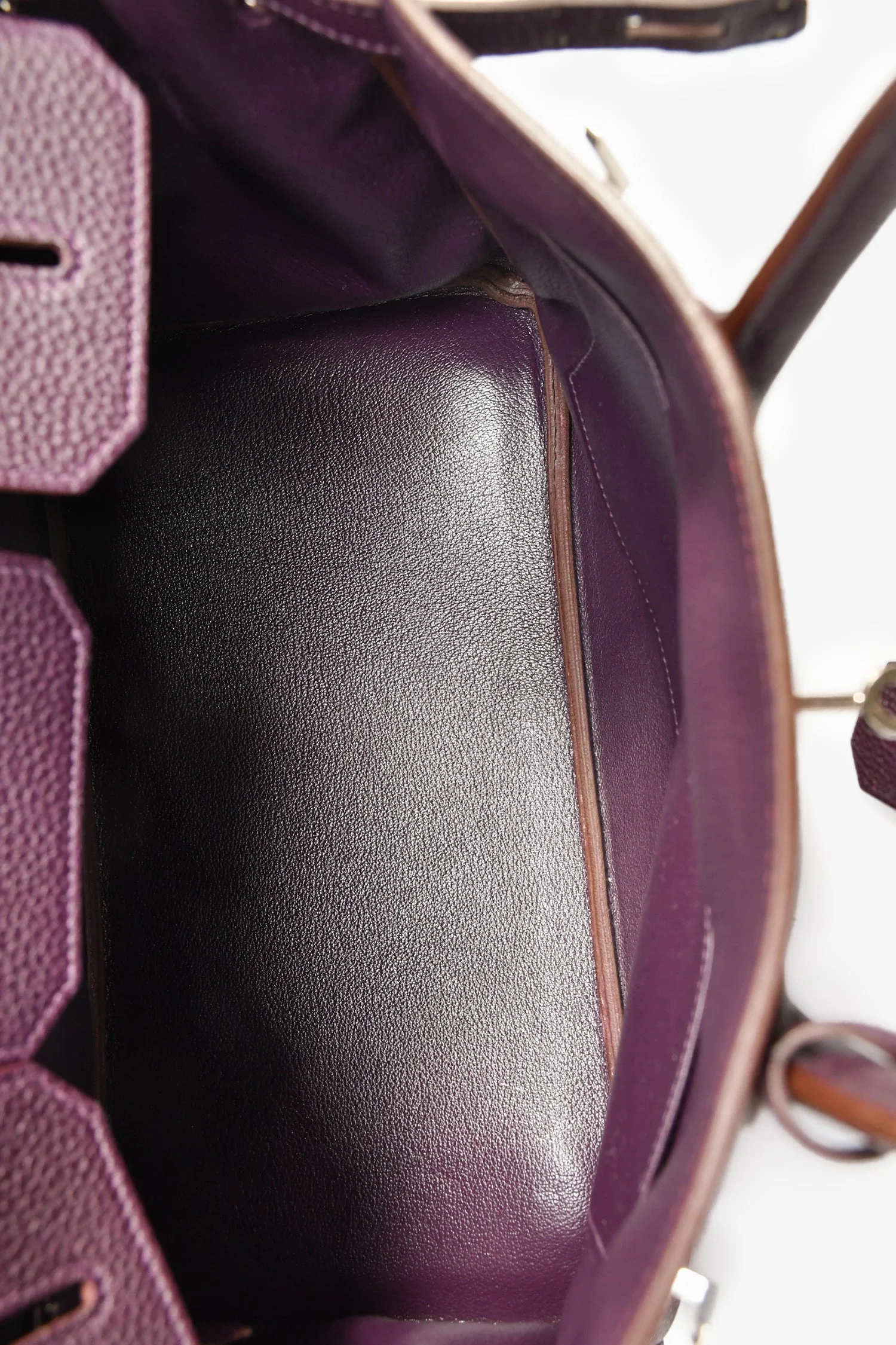Hermes 2008 Raisin Clemence Leather Birkin 35 - Image 6