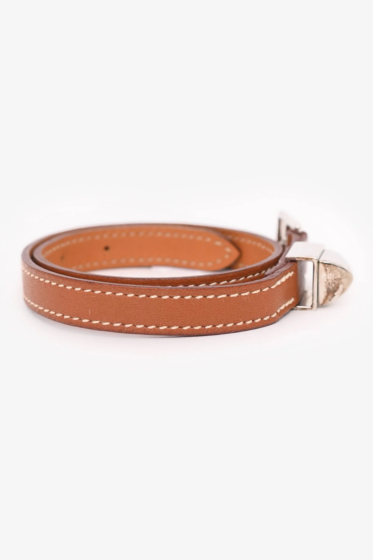 Hermès 2011 Brown Swift Leather Rivale Double Tour Bracelet - Image 2
