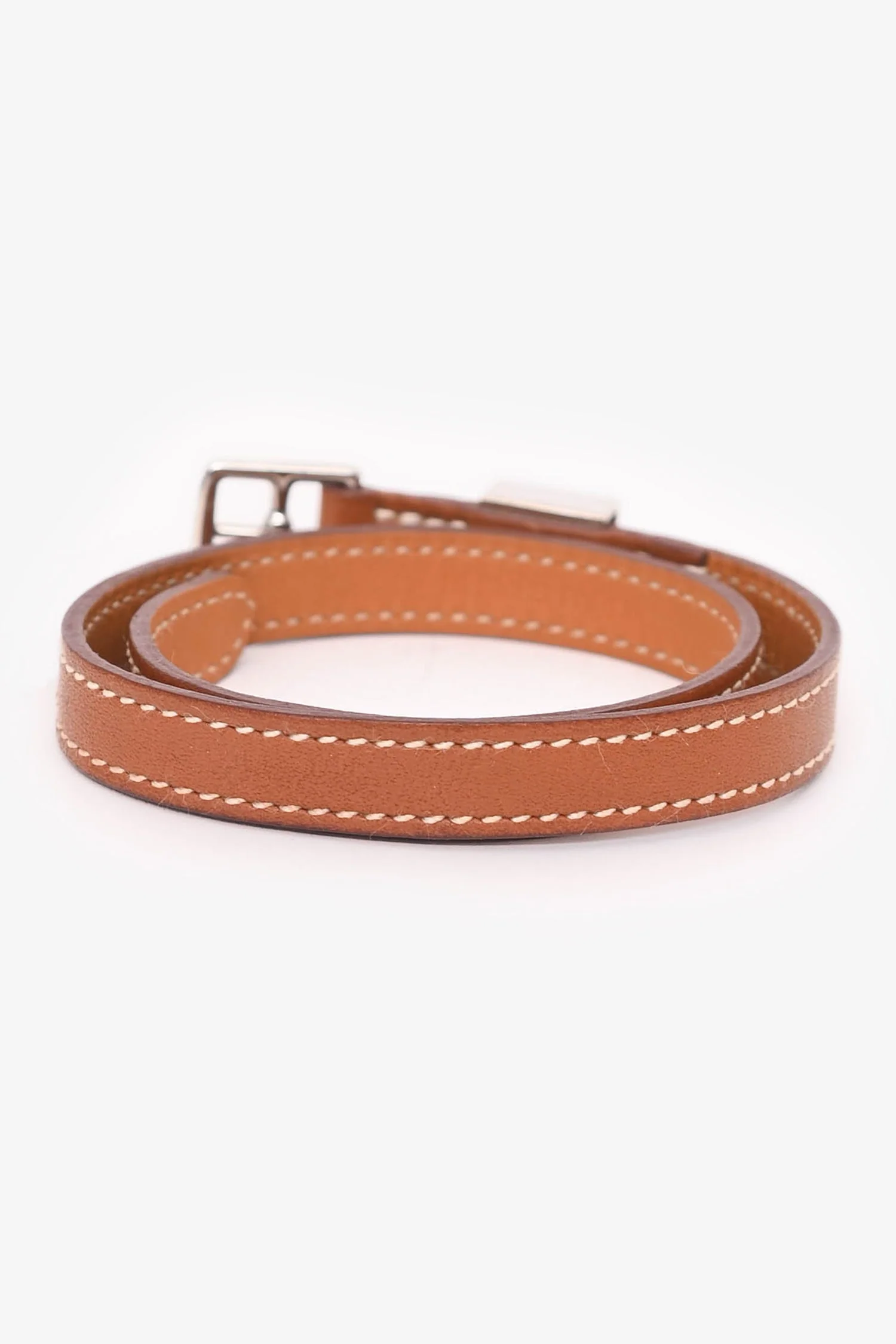 Hermès 2011 Brown Swift Leather Rivale Double Tour Bracelet - Image 3