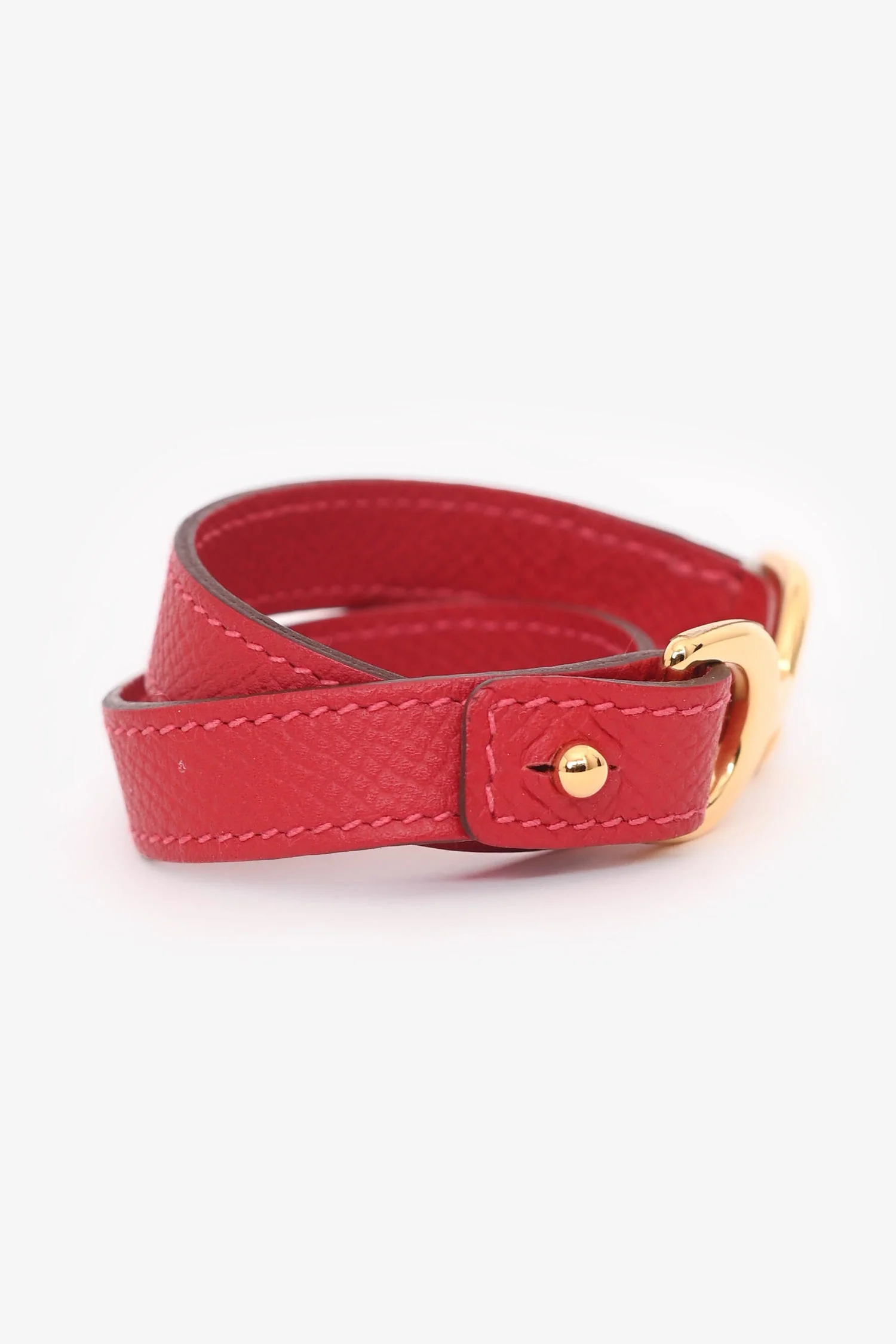 Hermès 2011 Red Epsom Leather Pavane Double Tour Bracelet - Image 2