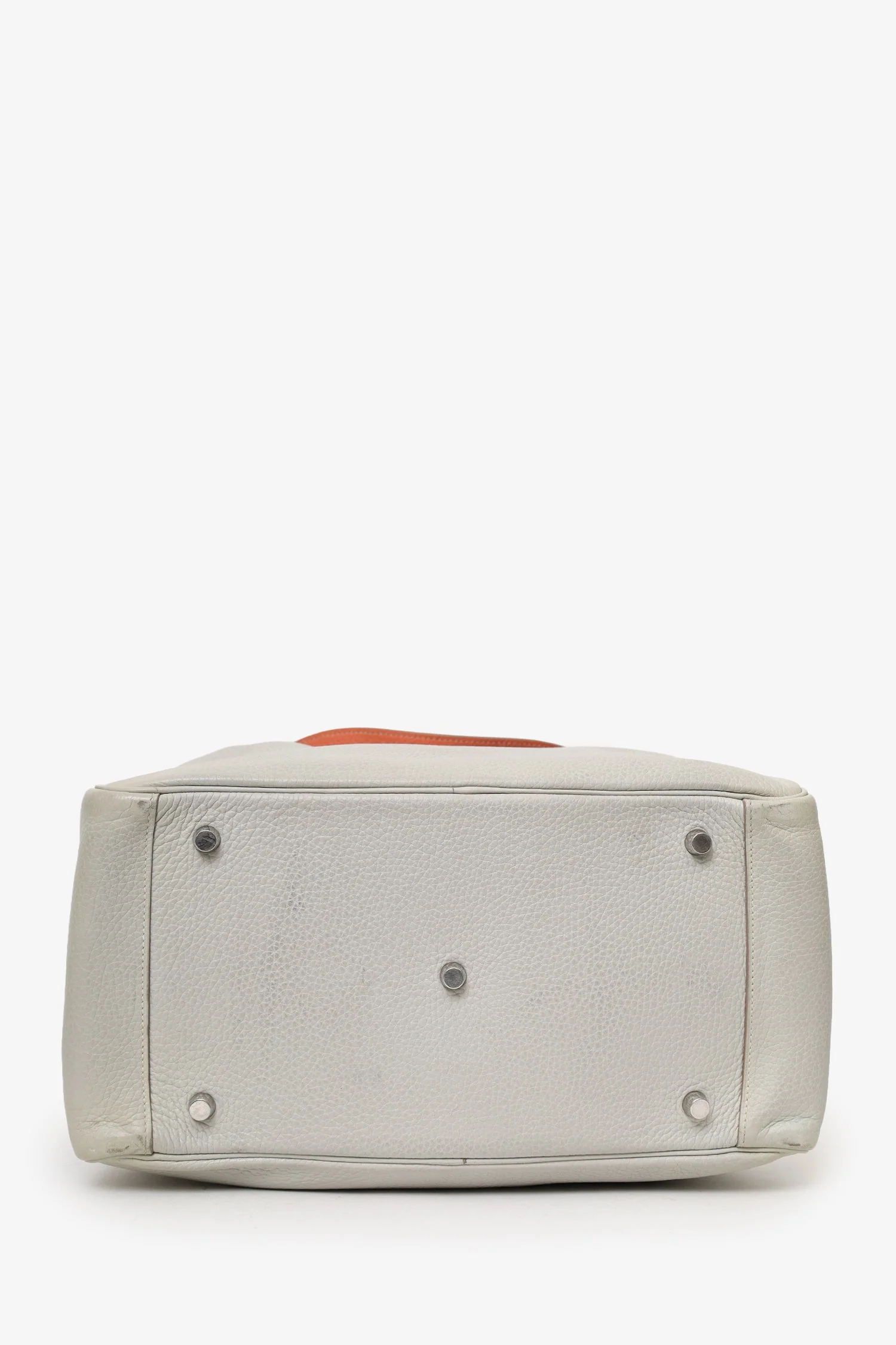 Hermès 2013 Light Grey Clemence Leather Lindy 30 - Image 5