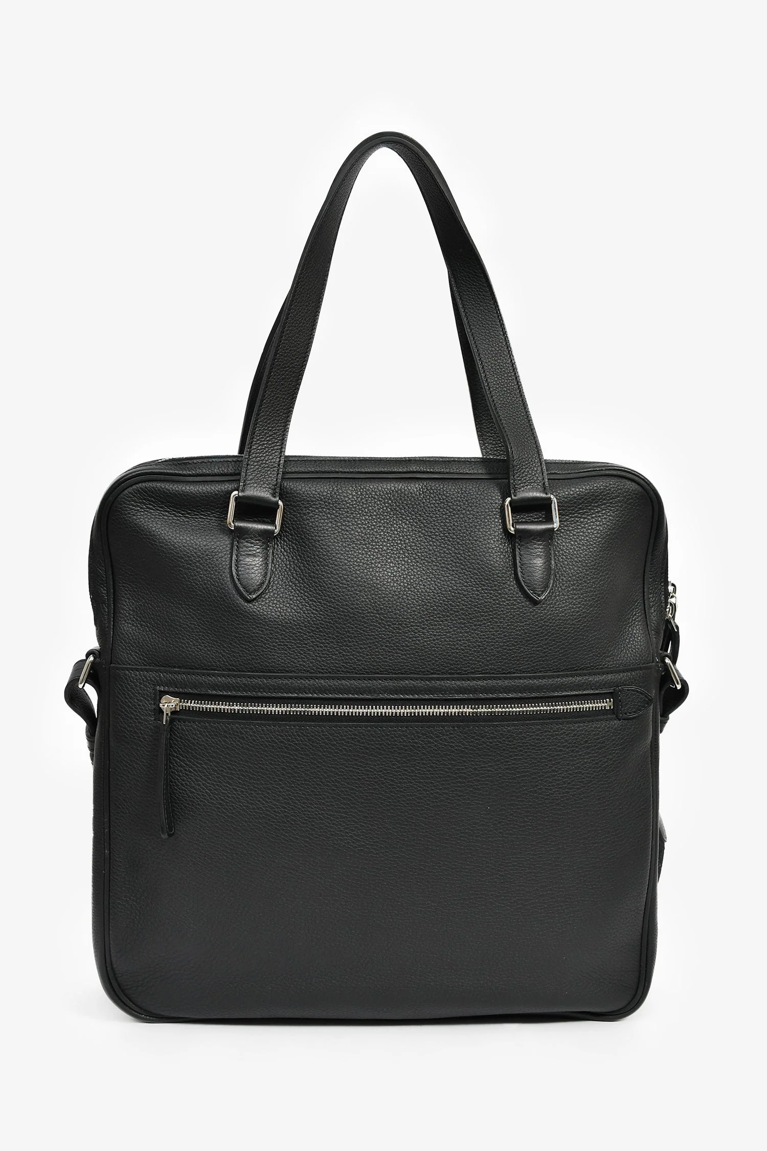 Hermes 2014 Black Evergrain Leather 'Hebdo' Messenger Bag - Image 2