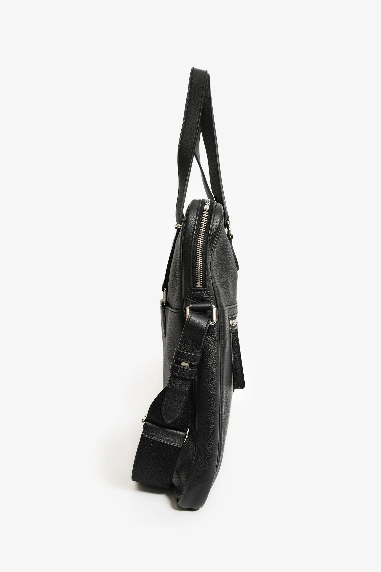 Hermes 2014 Black Evergrain Leather 'Hebdo' Messenger Bag - Image 4