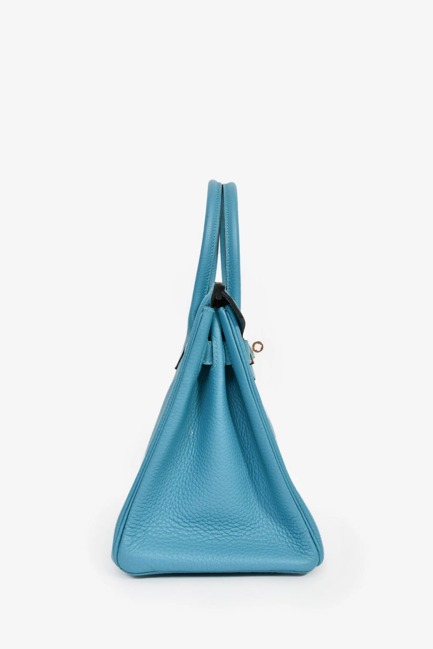Hermès 2014 Bleu Colvert Togo Leather Retourne Birkin 30 PHW - Image 3