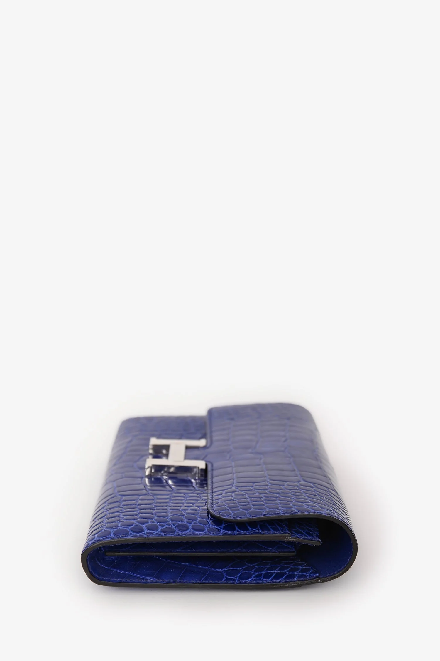 Hermès 2014 Blue Alligator Constance Wallet PHW - Image 3