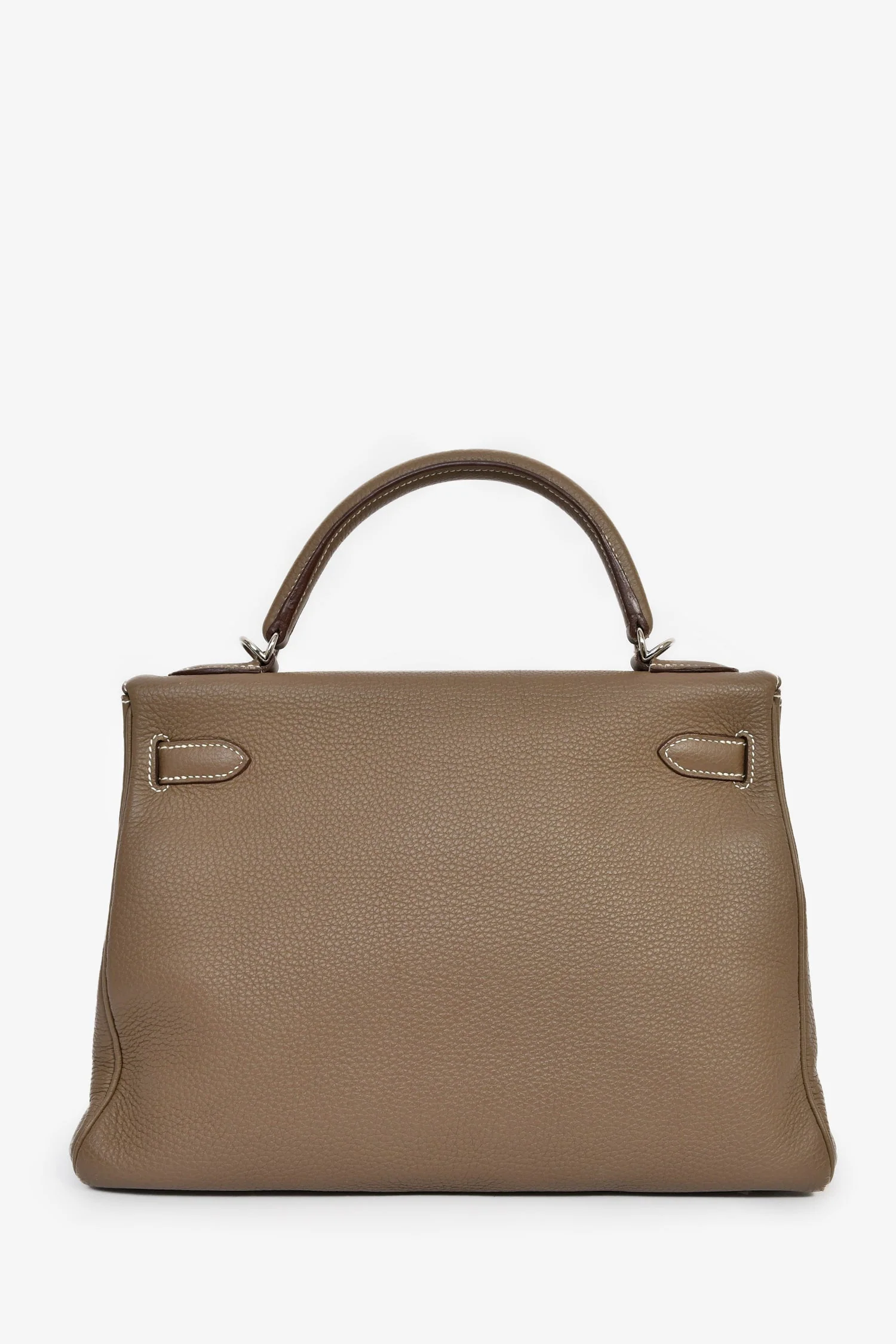 Hermes 2014 Etoupe Clemence Kelly 32 PHW with Strap - Image 2
