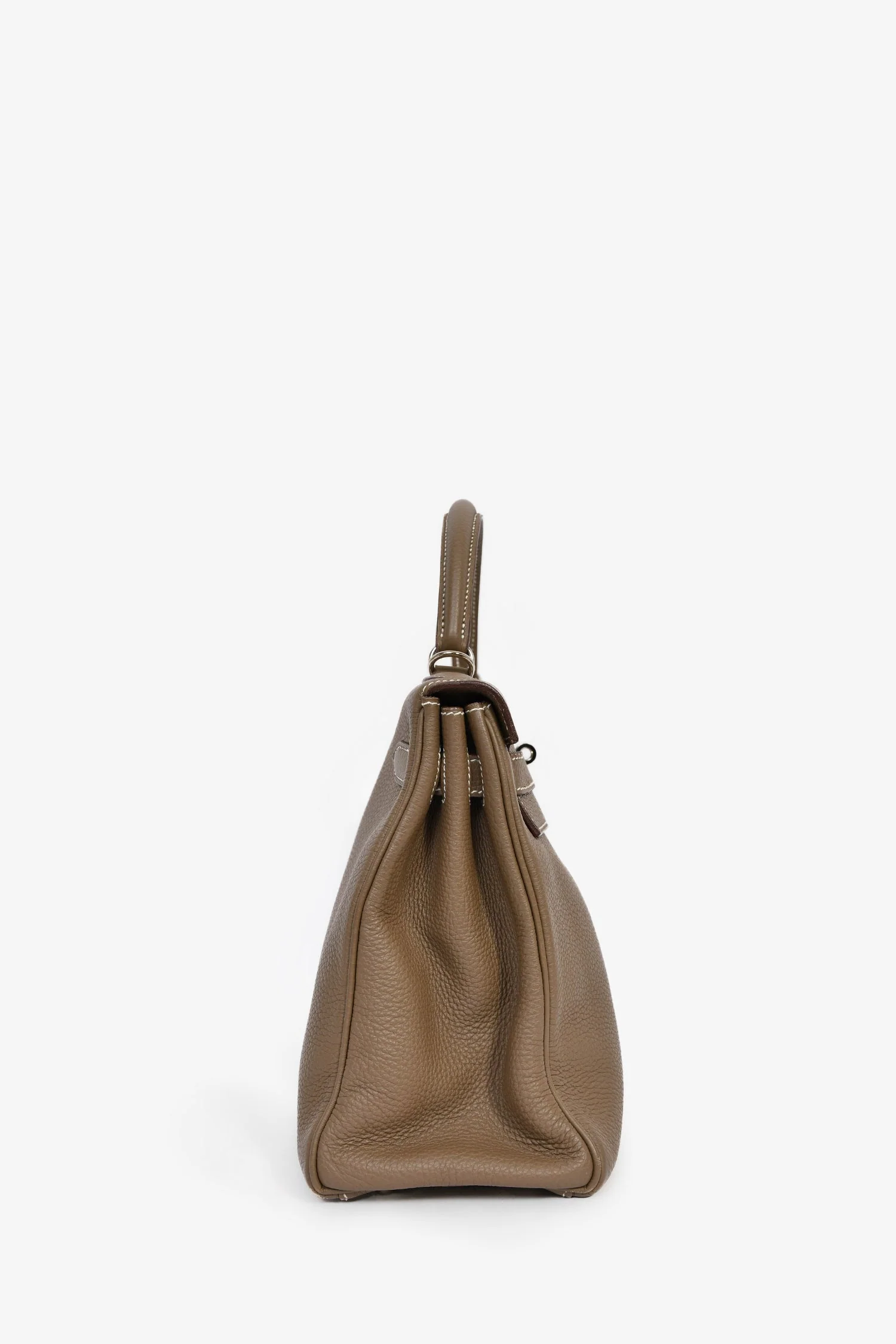 Hermes 2014 Etoupe Clemence Kelly 32 PHW with Strap - Image 3