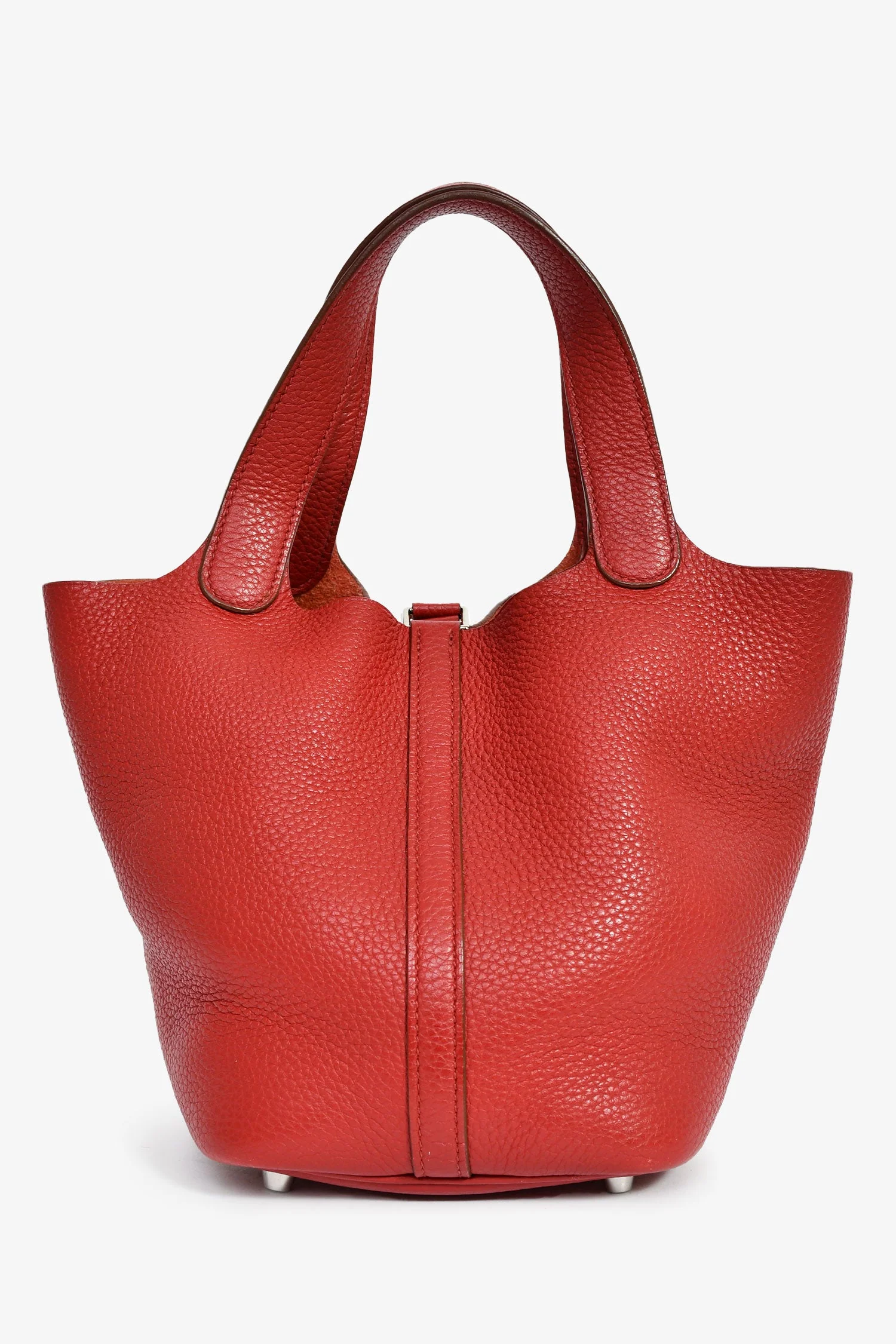 Hermès 2014 Rouge Garance Clemence Leather Picotin Lock 18 - Image 2