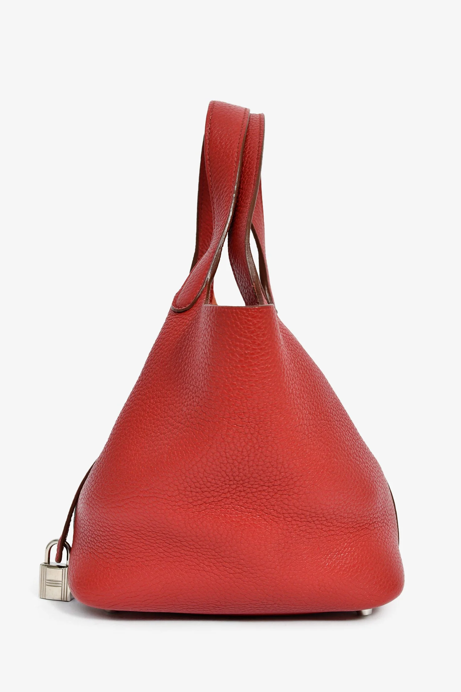 Hermès 2014 Rouge Garance Clemence Leather Picotin Lock 18 - Image 4