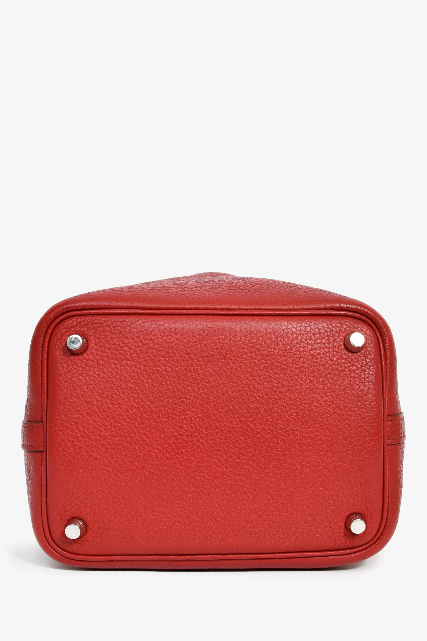 Hermès 2014 Rouge Garance Clemence Leather Picotin Lock 18 - Image 5