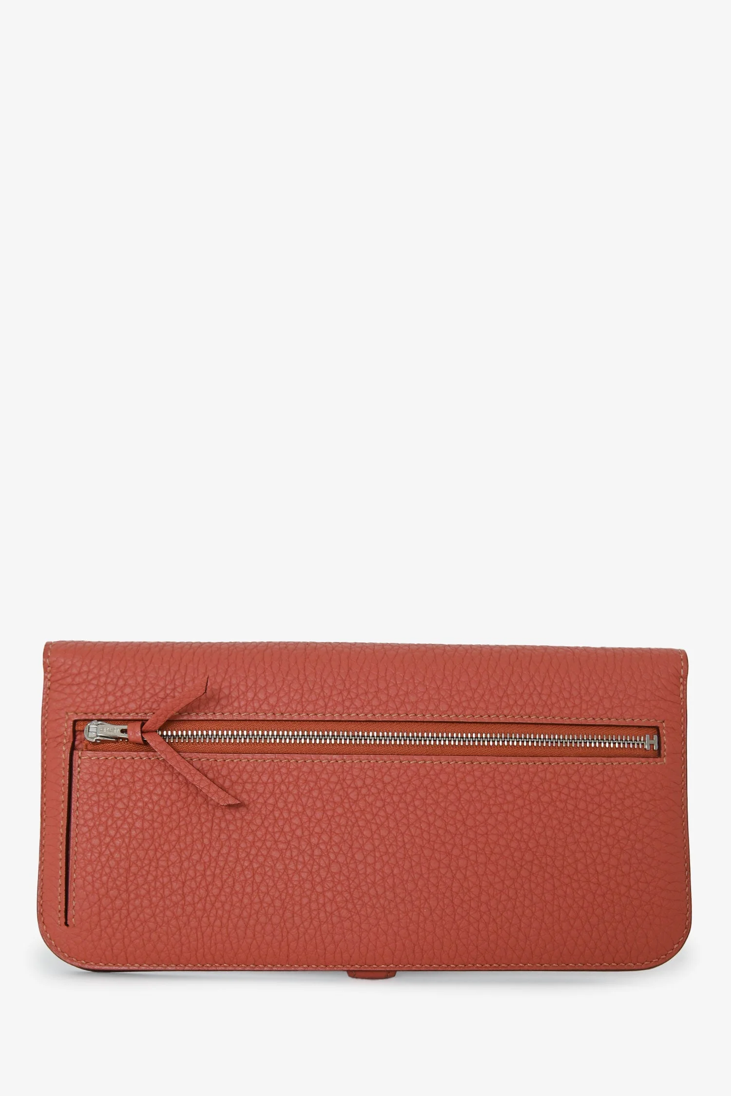 Hermès 2014 Terra Cotta Clemence Leather Dogon Wallet - Image 2