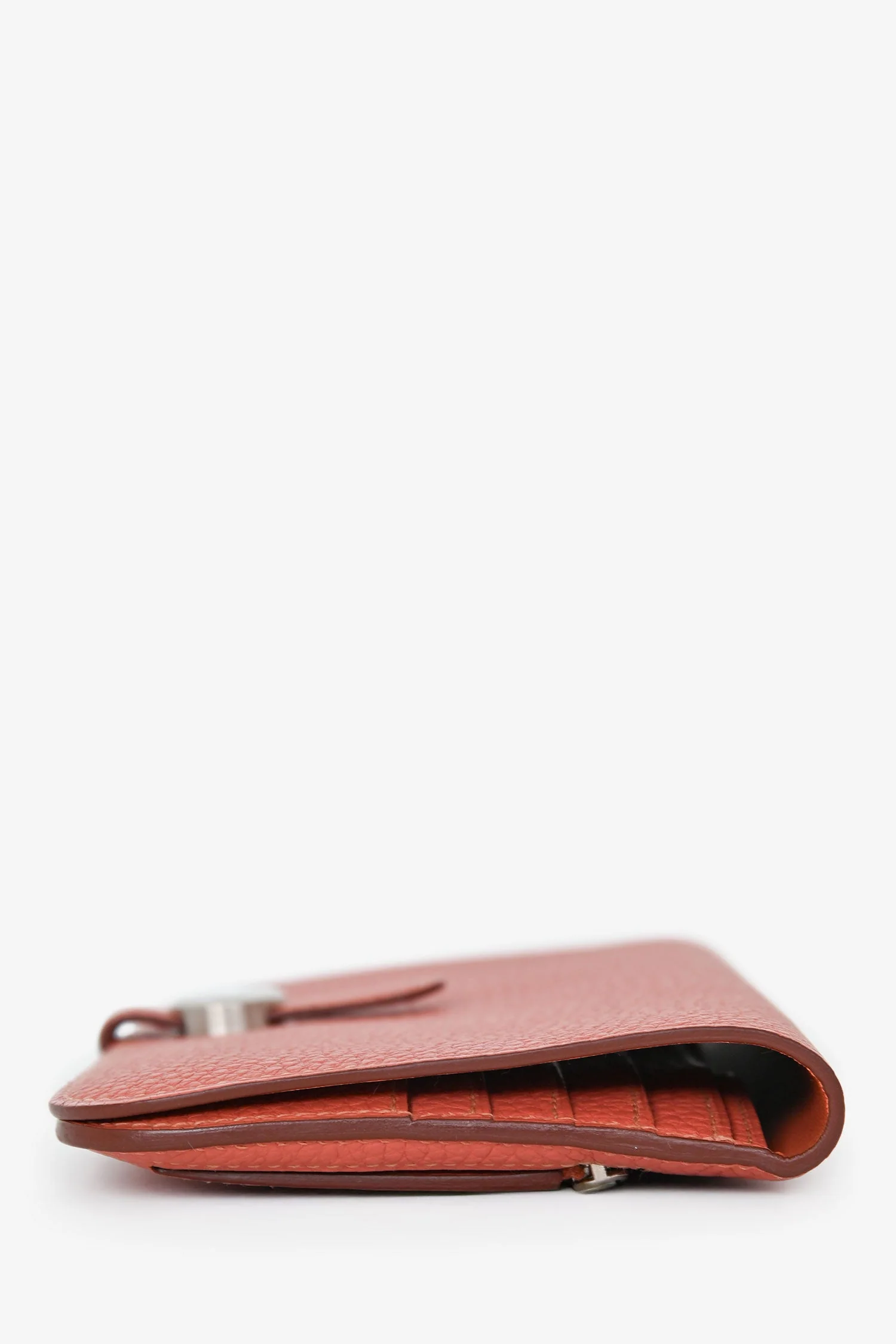 Hermès 2014 Terra Cotta Clemence Leather Dogon Wallet - Image 3