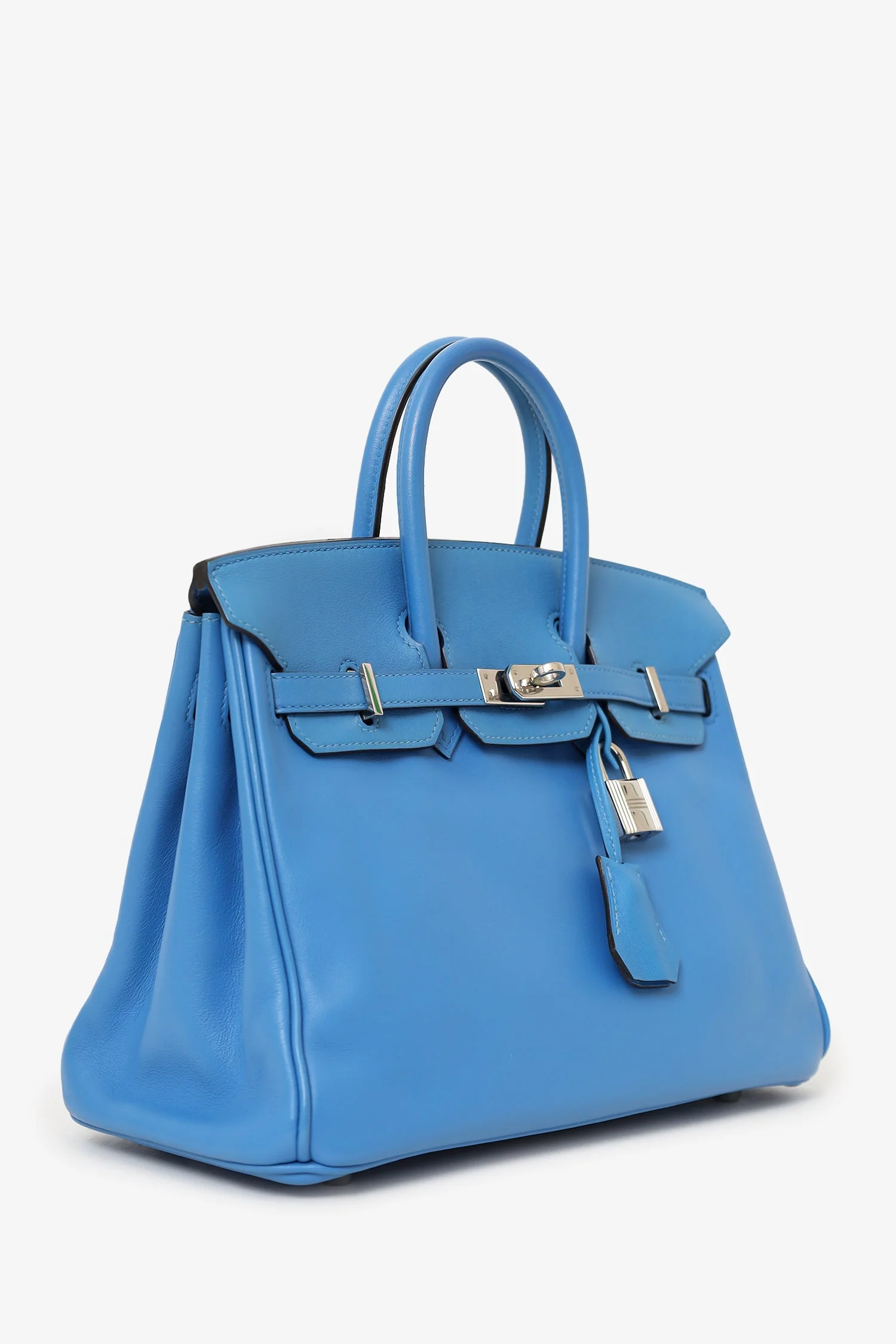 Hermes 2015 Blue Swift Leather Birkin 25 - Image 3