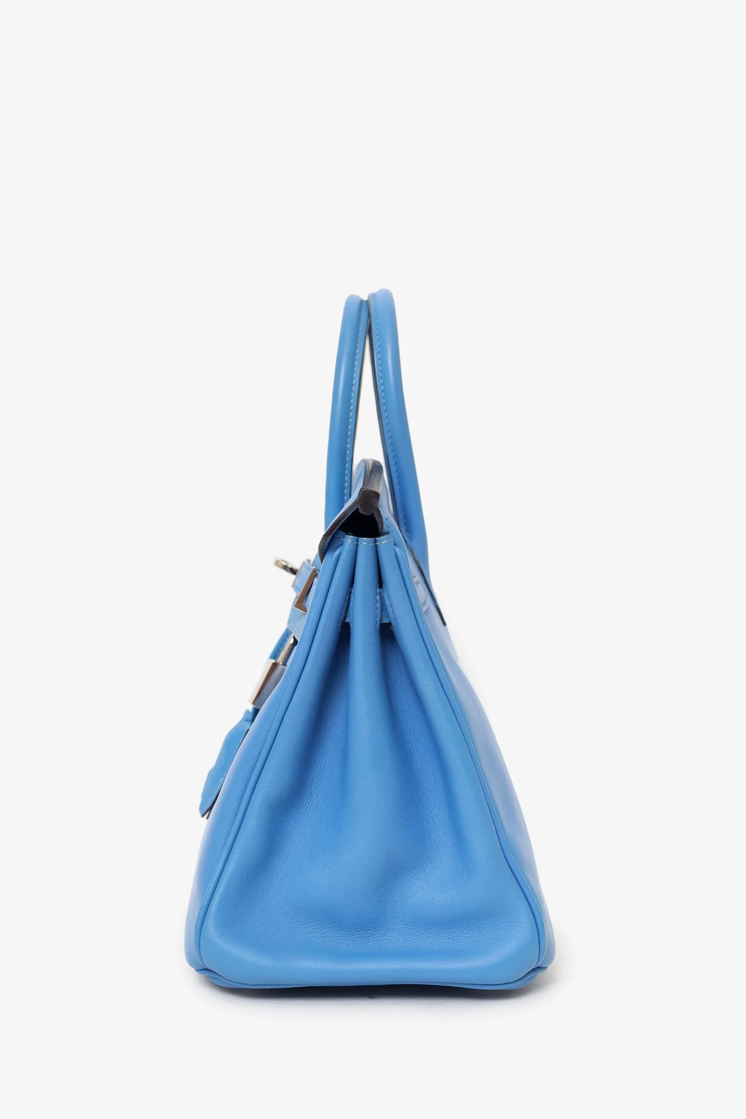 Hermes 2015 Blue Swift Leather Birkin 25 - Image 5