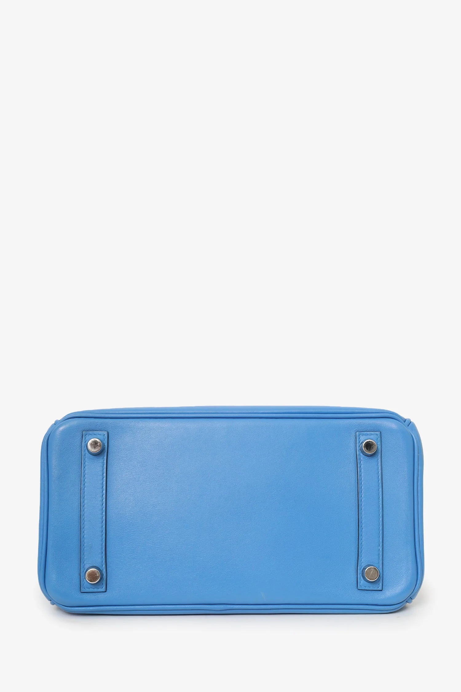 Hermes 2015 Blue Swift Leather Birkin 25 - Image 6