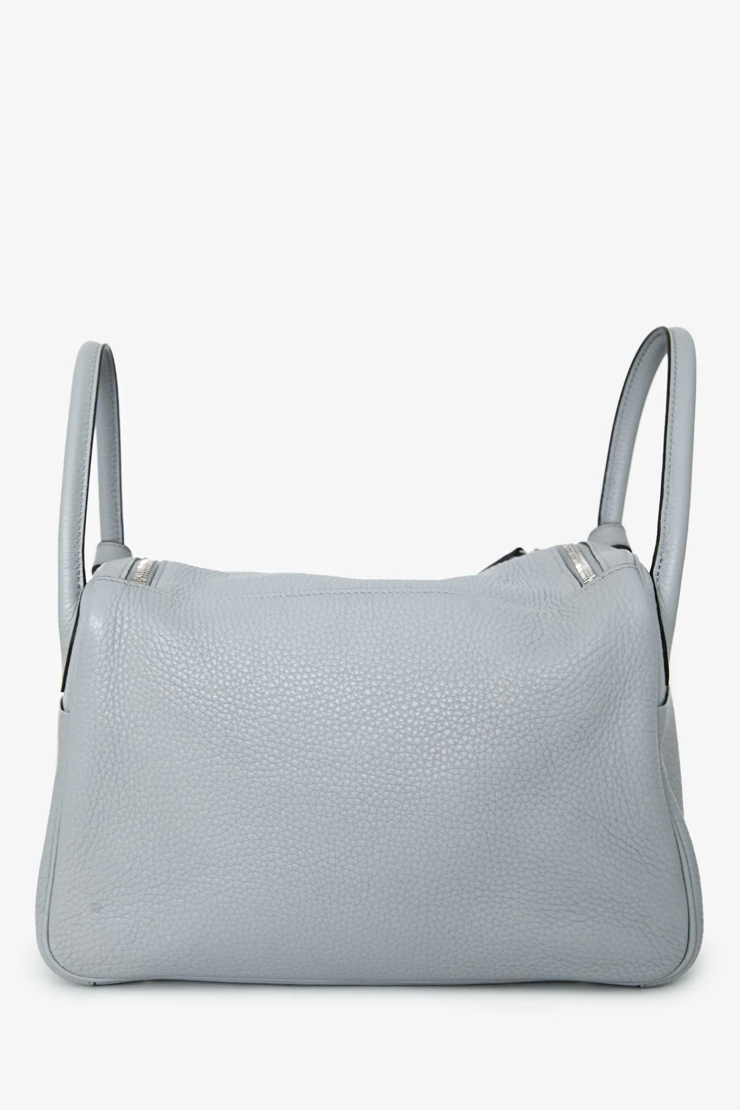 Hermès 2015 Light Grey Clemence Leather Lindy 30 - Image 2