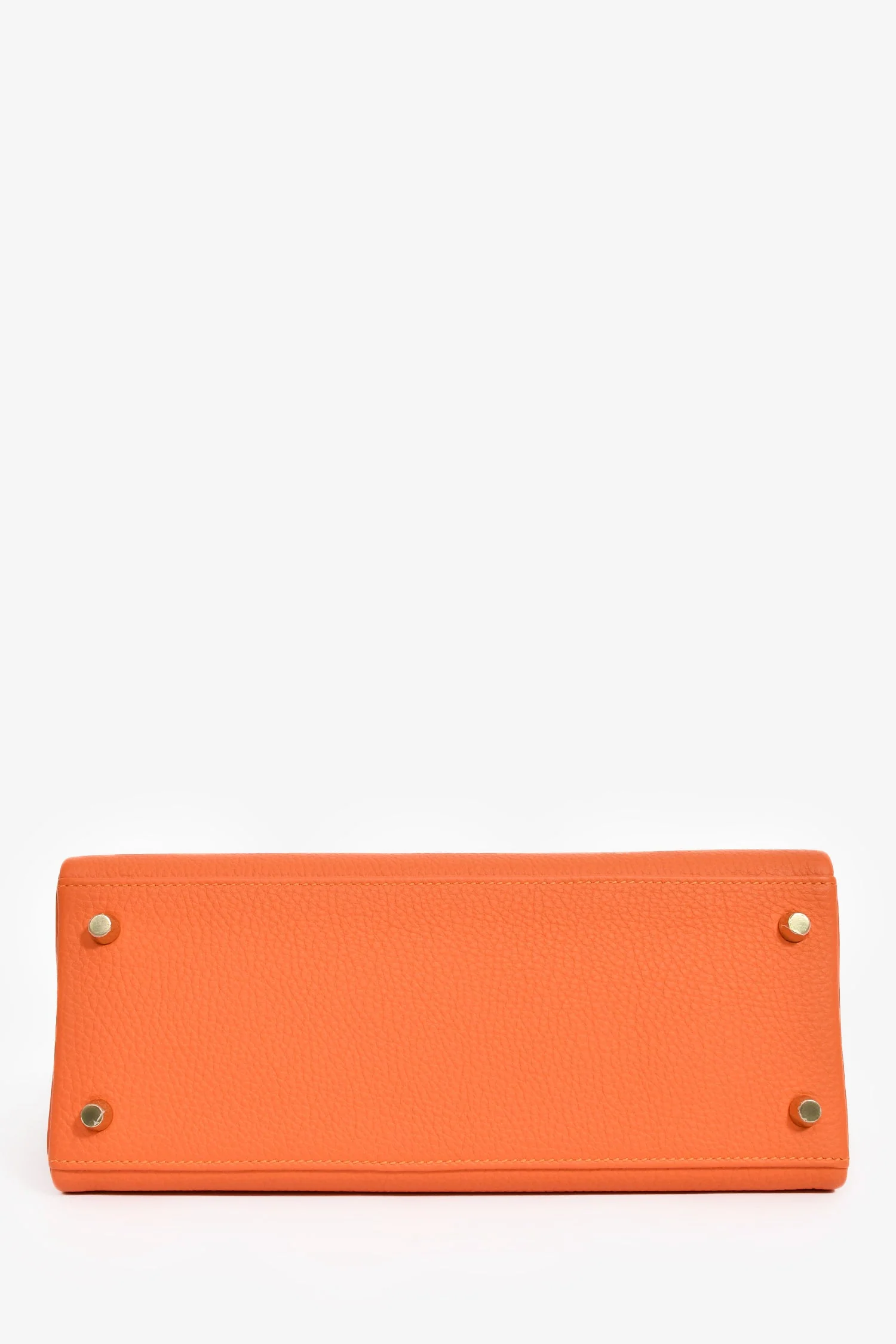 Hermès 2015 Orange Togo Leather Kelly 28 with Strap - Image 5