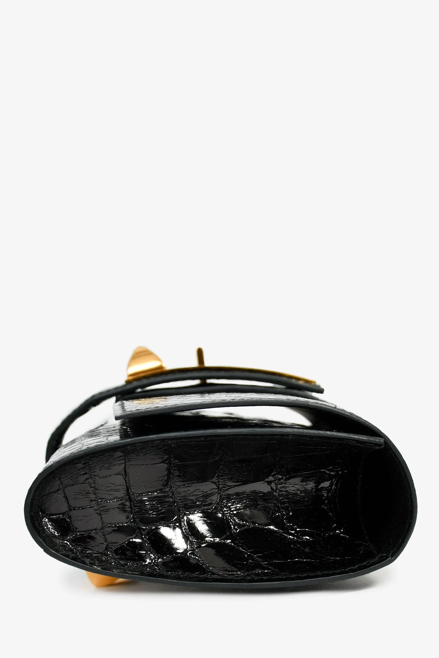 Hermes 2016 Black Alligator 'Medor' 23 Clutch - Image 4
