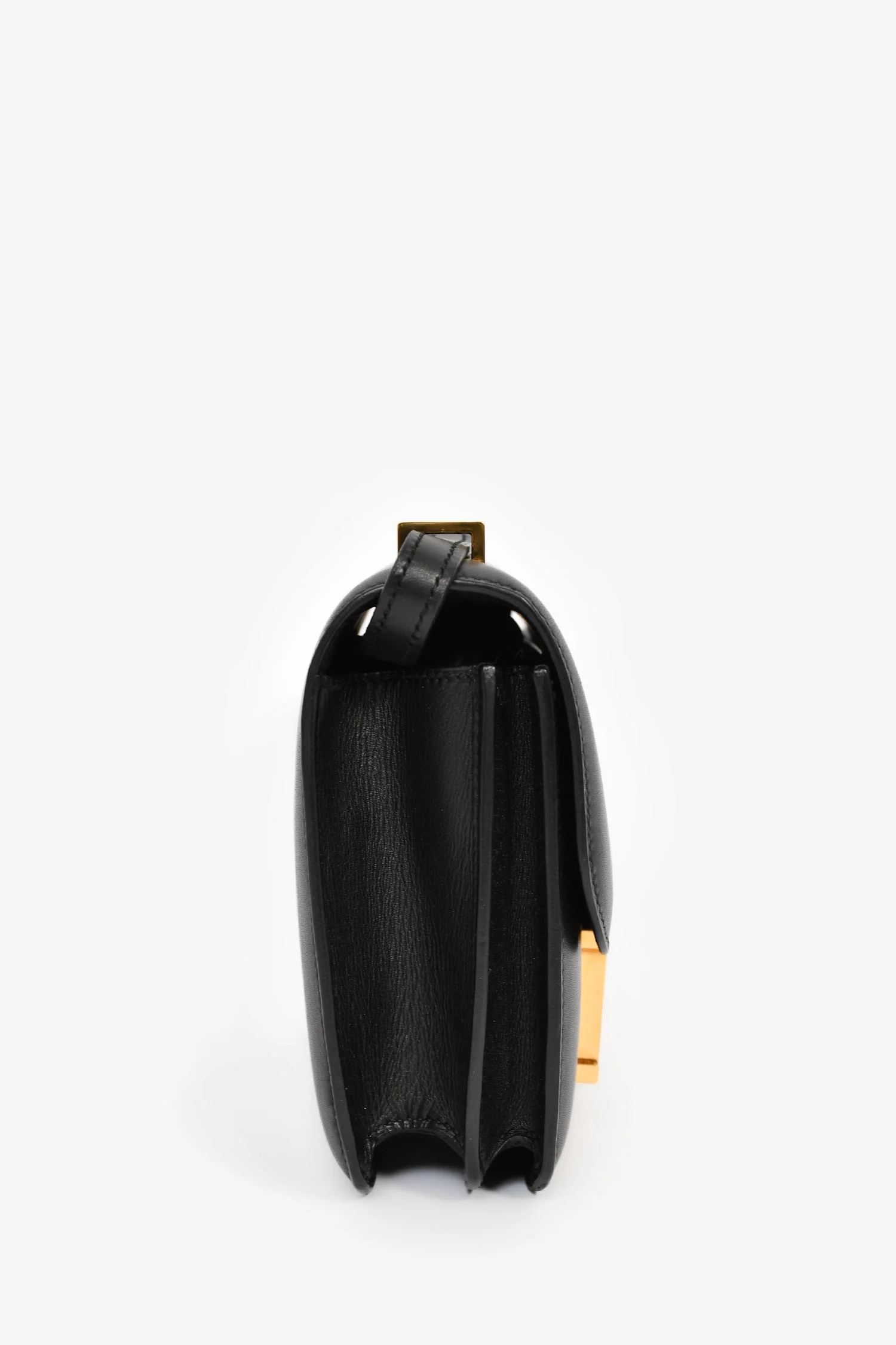 Hermes 2016 Black Swift Leather Mini Constance 18 - Image 3