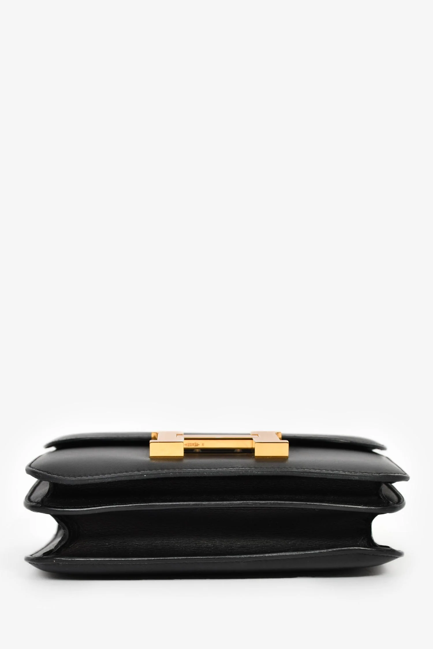 Hermes 2016 Black Swift Leather Mini Constance 18 - Image 5