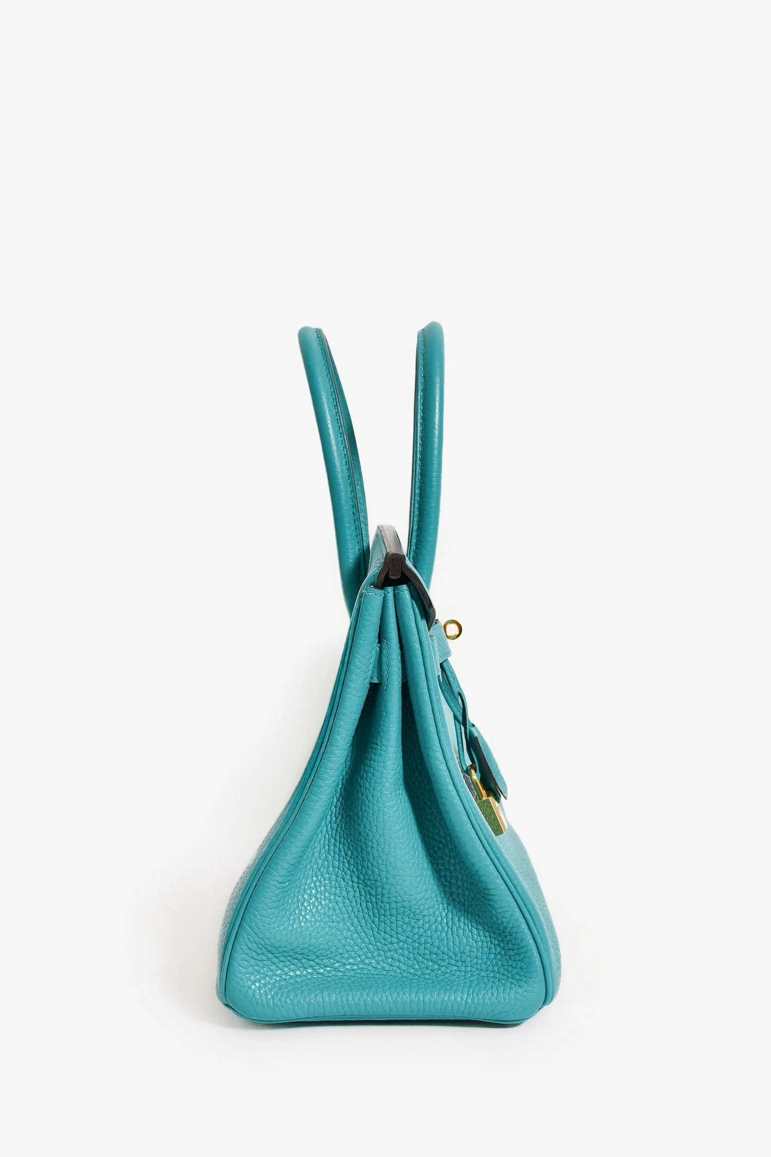 Hermès 2016 Bleu Paon Clemence Leather Birkin 30 GHW - Image 3