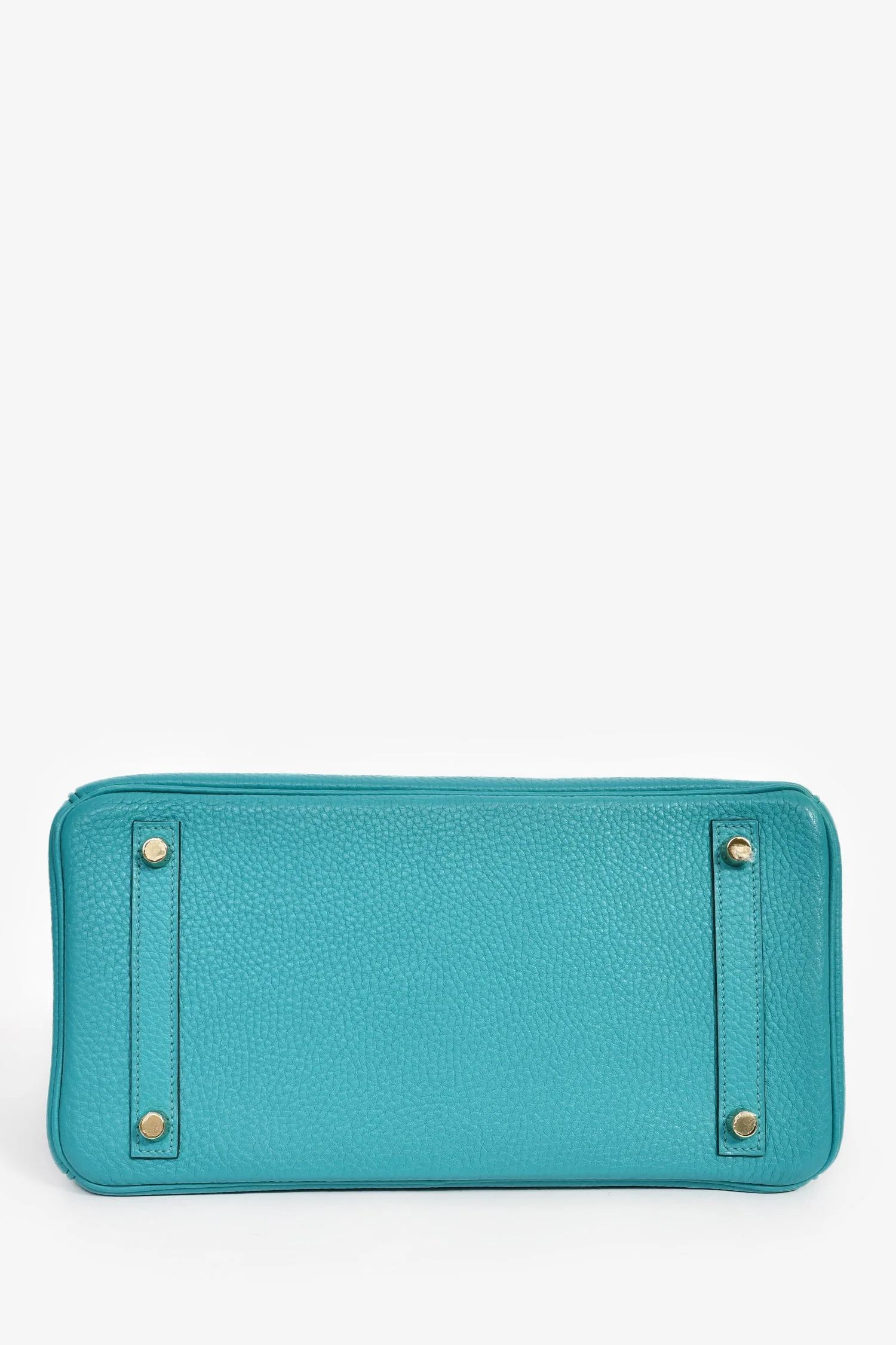 Hermès 2016 Bleu Paon Clemence Leather Birkin 30 GHW - Image 5