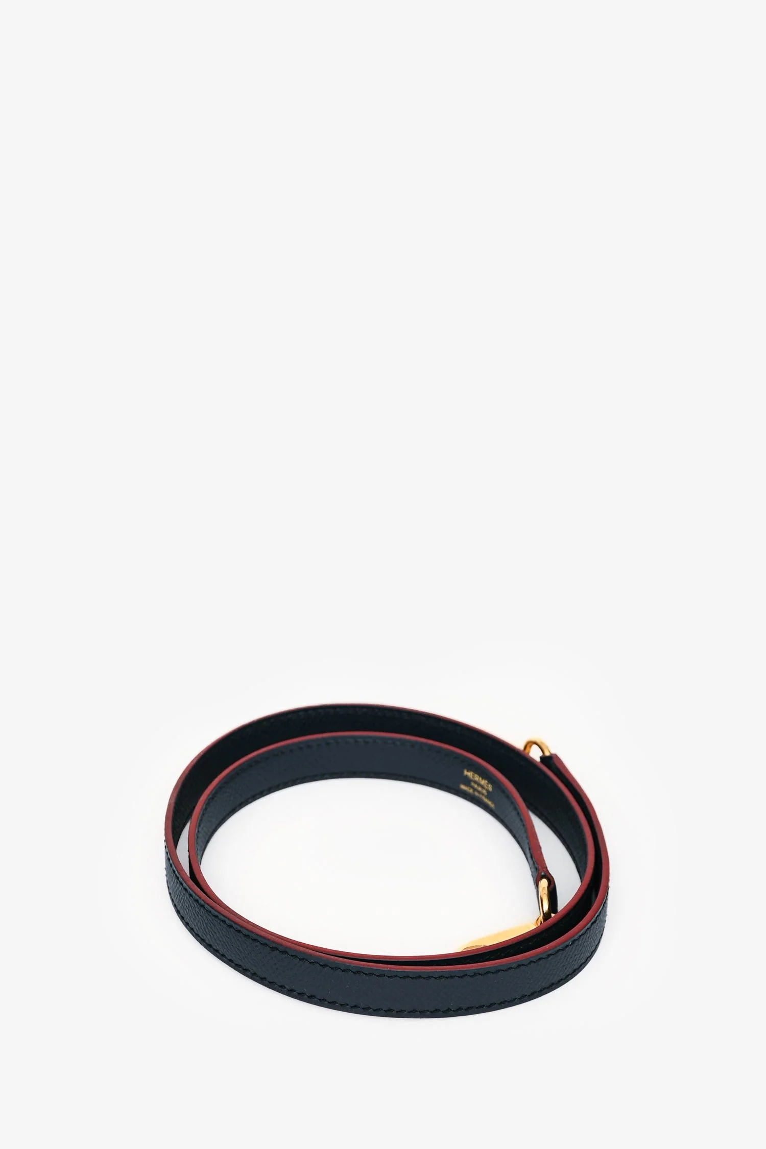 Hermès 2016 Blue Indigo/Rouge H Trim Epsom Leather Contour Sellier Kelly 32 with Strap GHW - Image 9