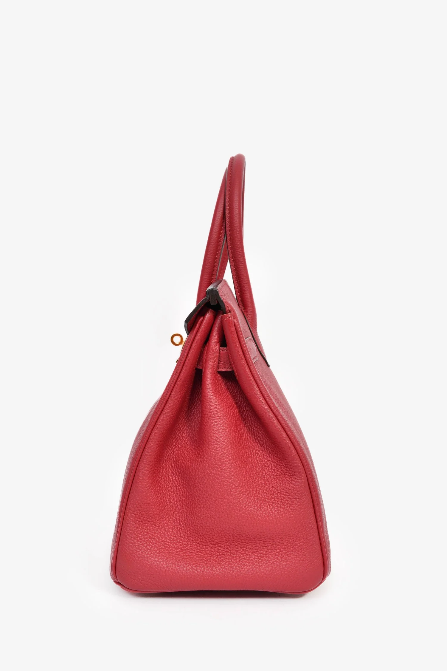 Hermès 2016 Rouge Clemence Leather Birkin 30 GHW - Image 4