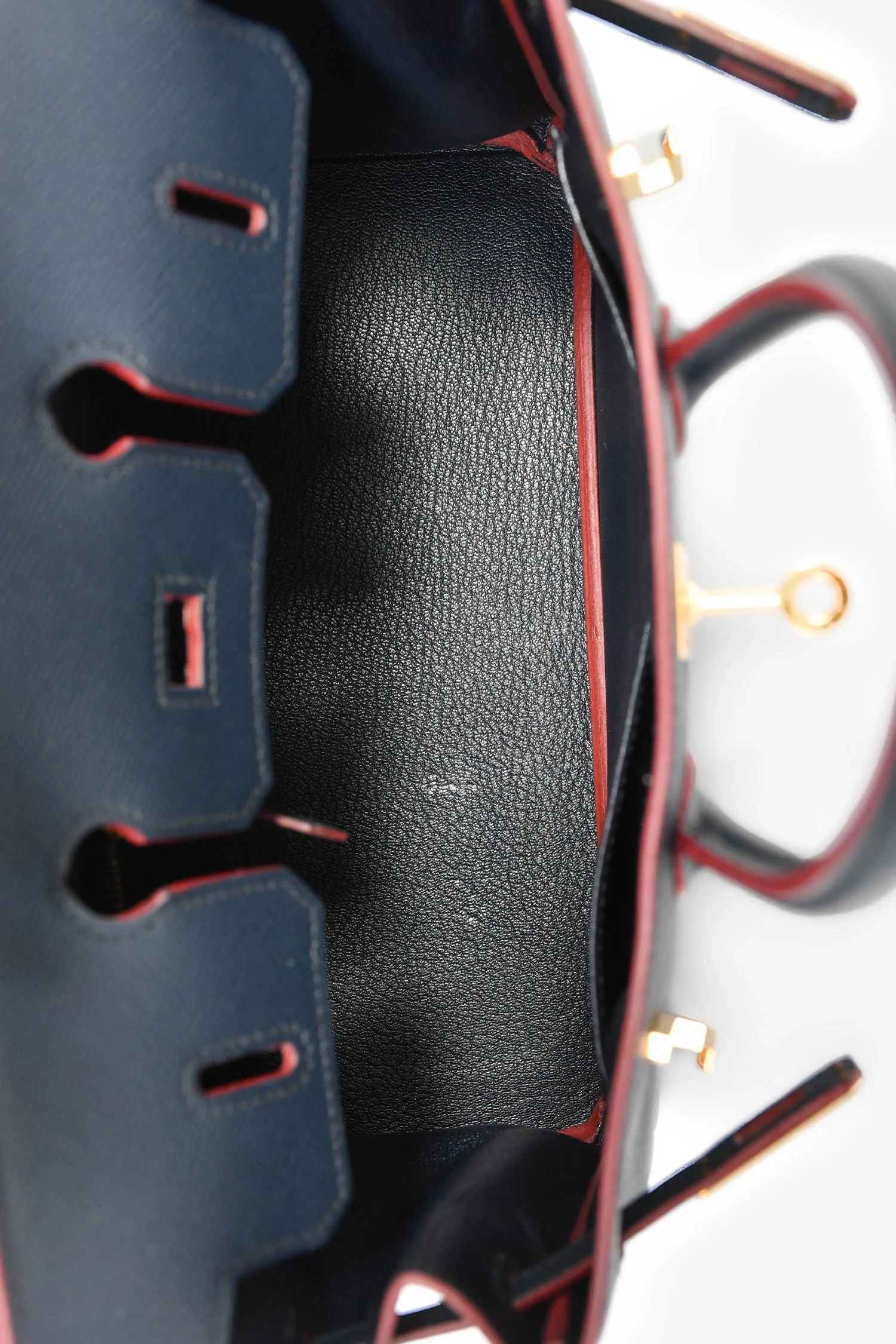 Hermès 2016 Special Order Blue/Red Epsom Leather Birkin 25 - Image 6