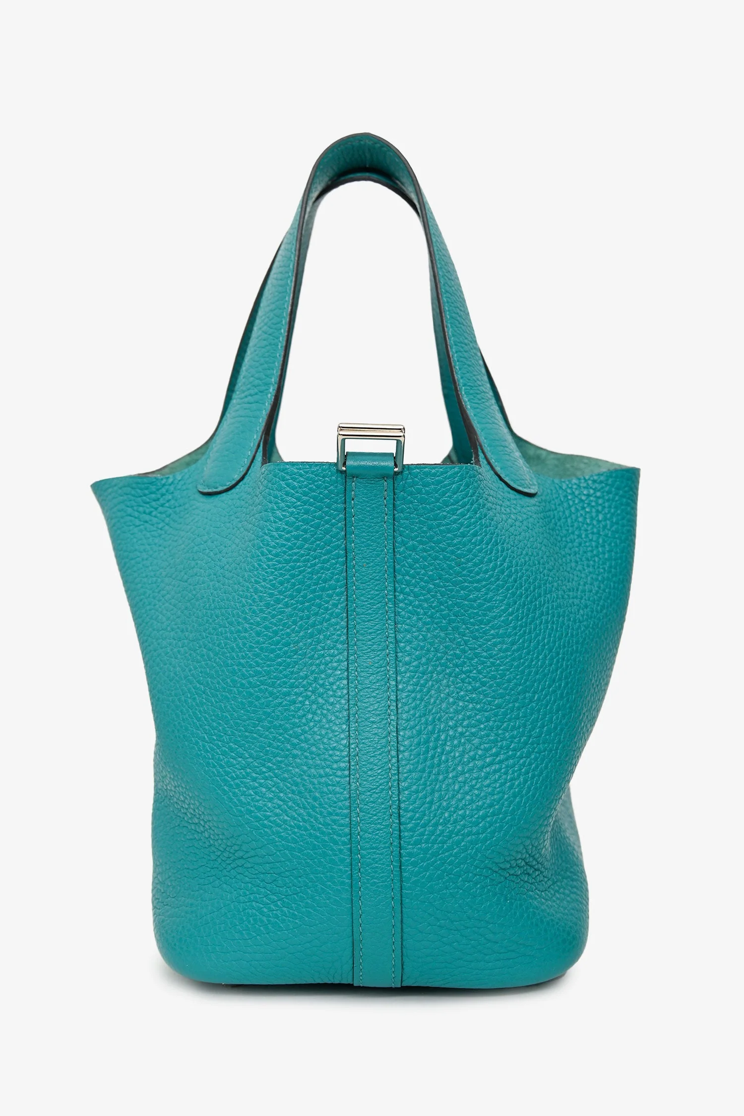 Hermès 2016 Turquoise Clemence Leather Picotin 18 With Keys & Lock - Image 2