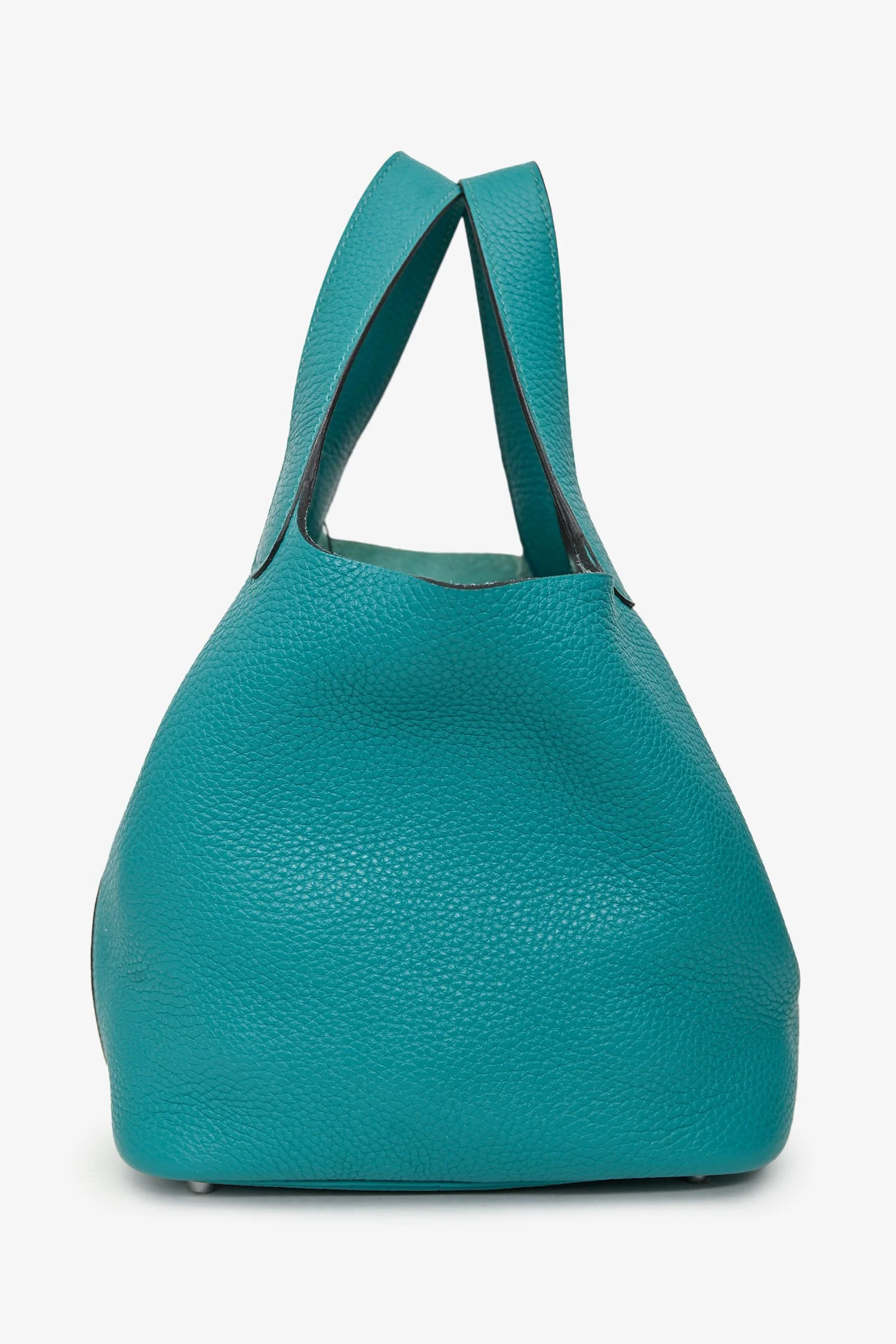 Hermès 2016 Turquoise Clemence Leather Picotin 18 With Keys & Lock - Image 3