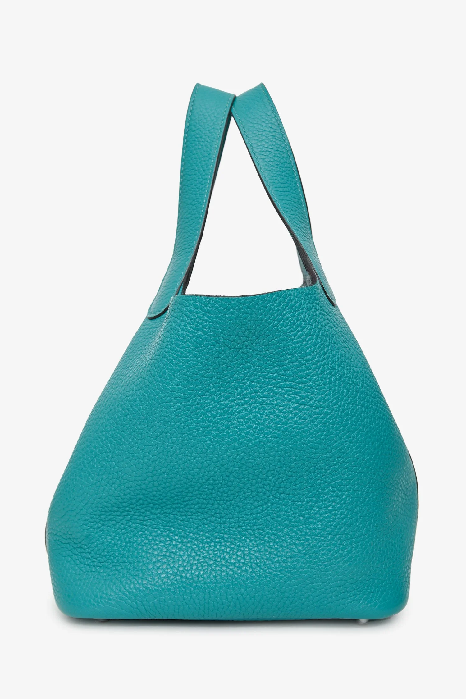 Hermès 2016 Turquoise Clemence Leather Picotin 18 With Keys & Lock - Image 4