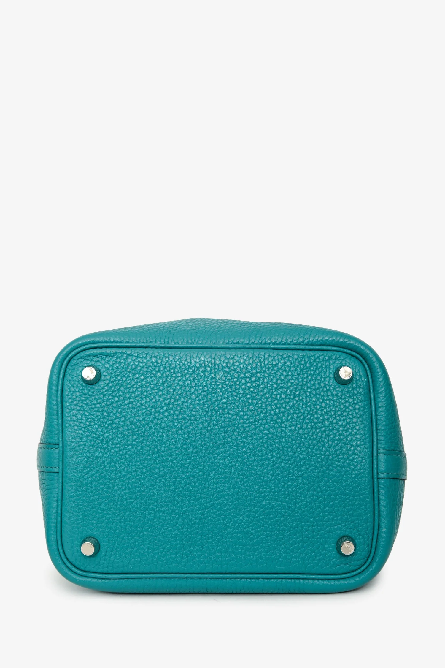 Hermès 2016 Turquoise Clemence Leather Picotin 18 With Keys & Lock - Image 5