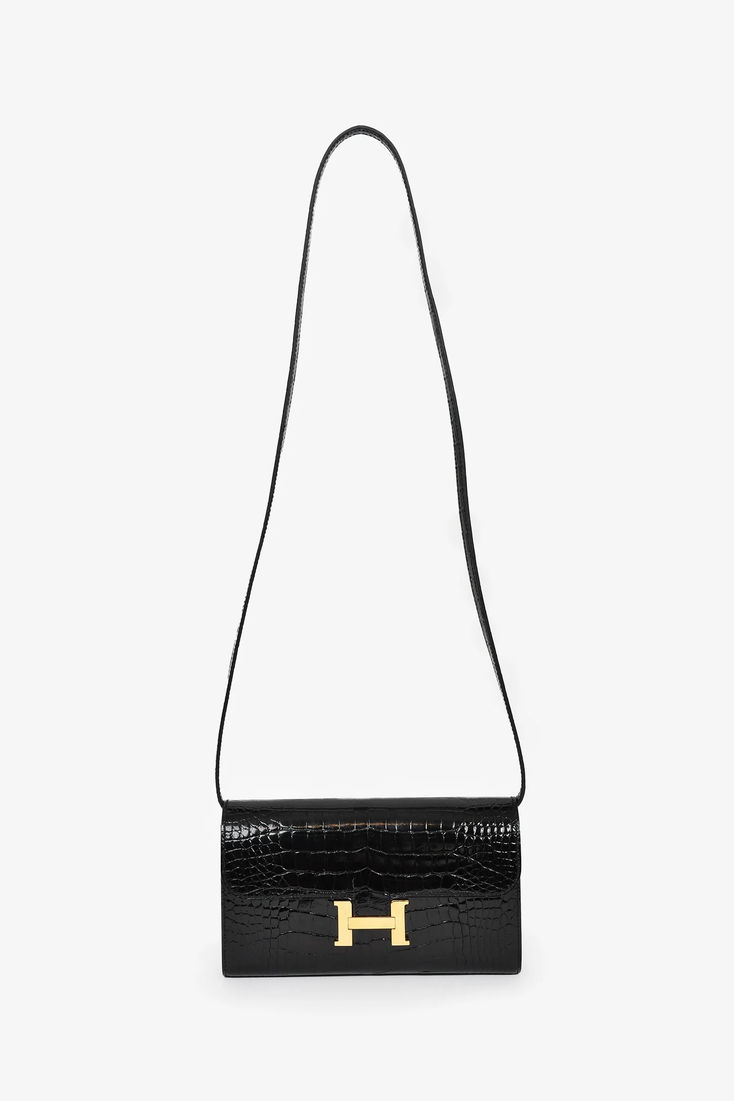 Hermès 2017 Black Alligator Constance Wallet - Image 7