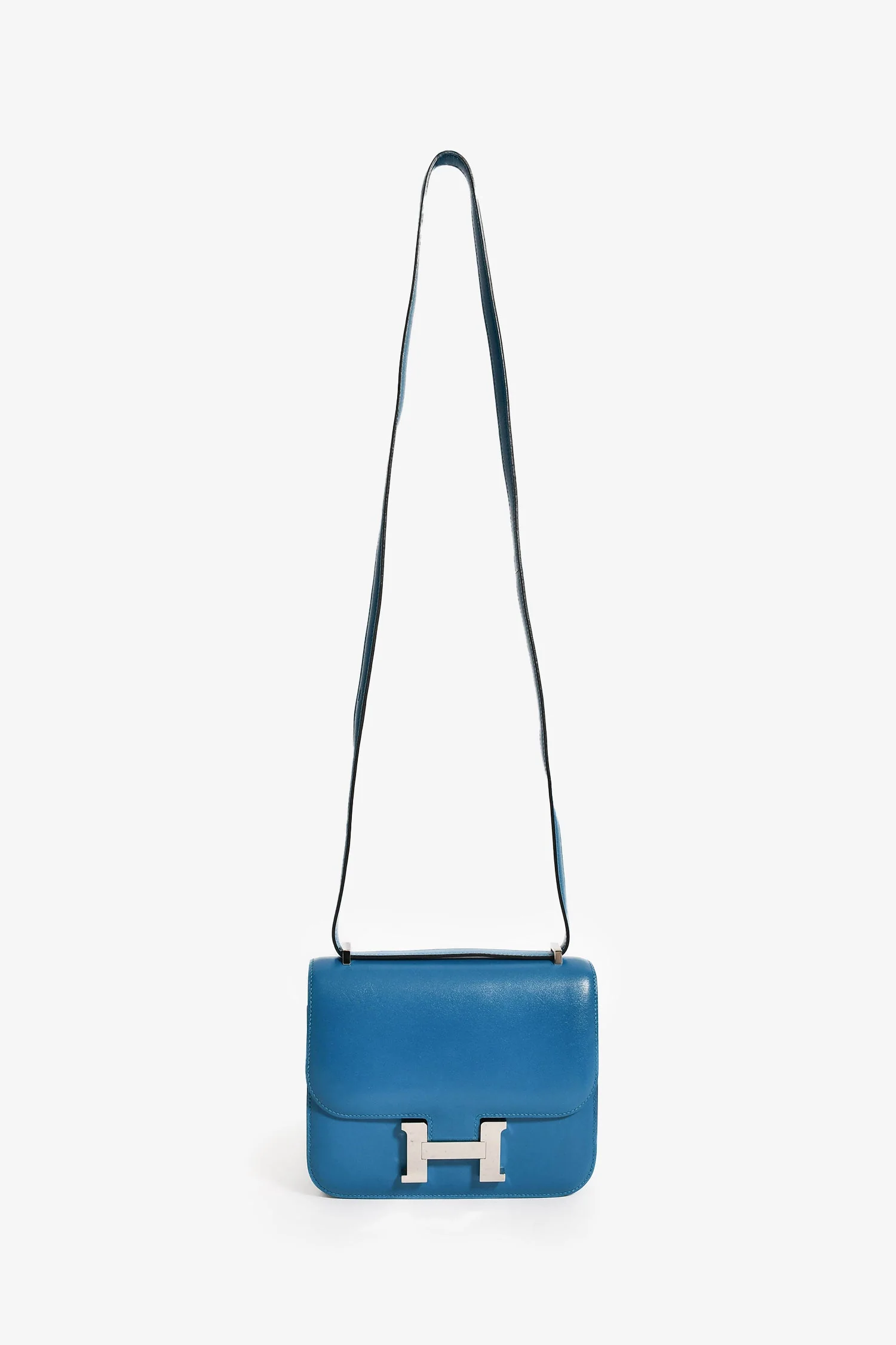 Hermes 2017 Bleu Izmir Tadelakt Leather Constance 18 - Image 7