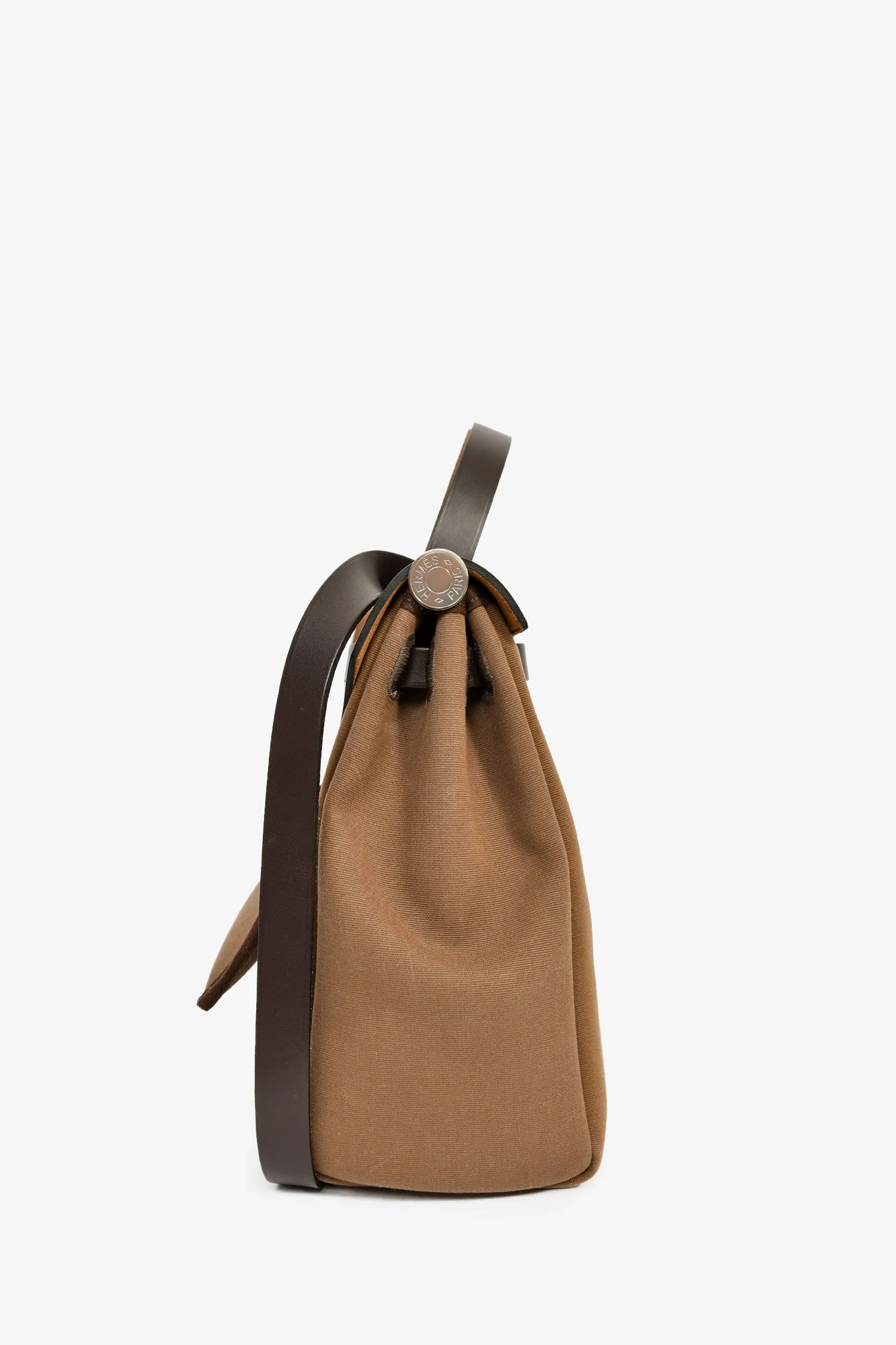 Hermès 2017 Etoupe/Ebene Canvas/Leather Herbag 31 with Pouch - Image 3