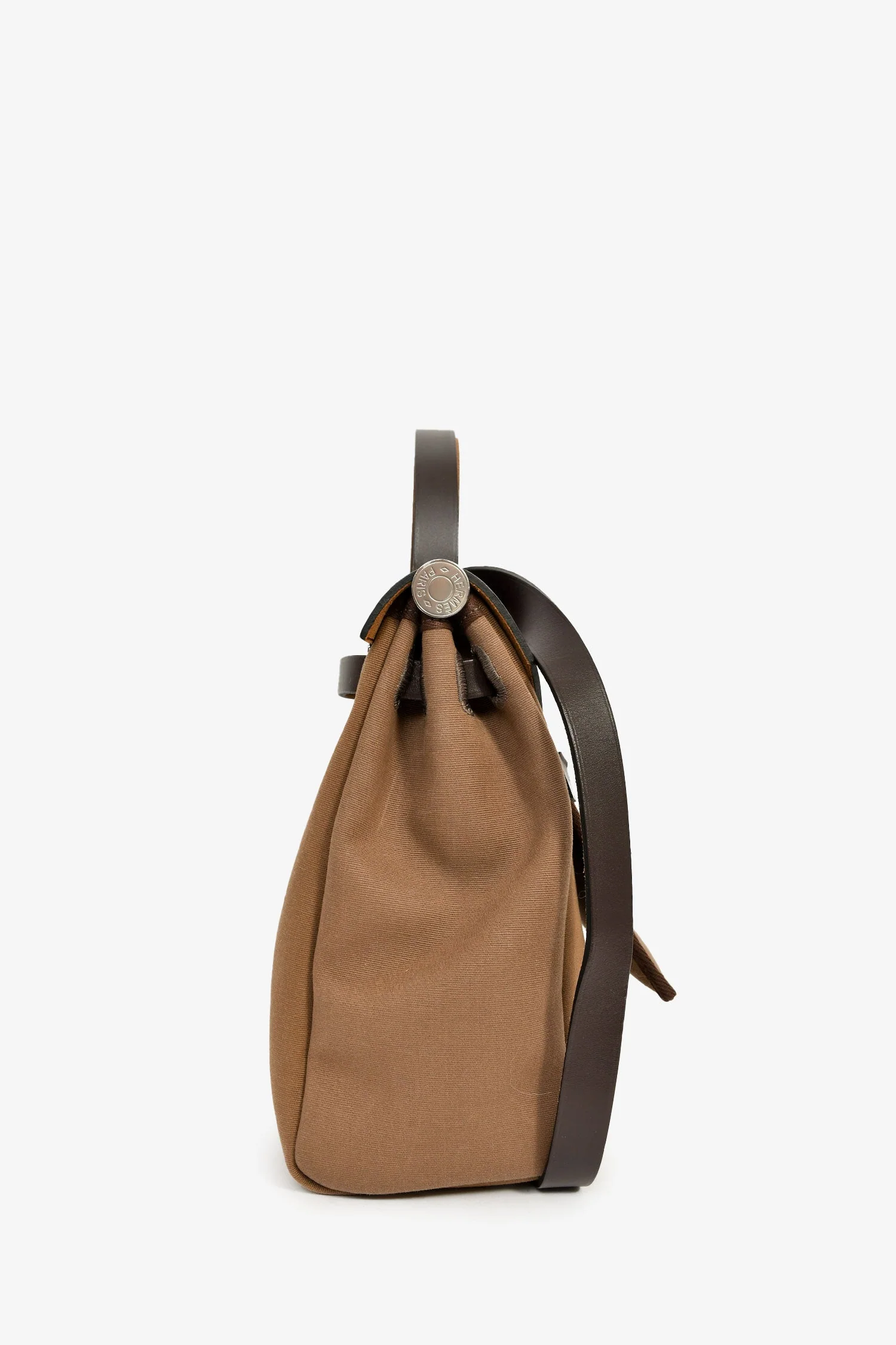 Hermès 2017 Etoupe/Ebene Canvas/Leather Herbag 31 with Pouch - Image 4