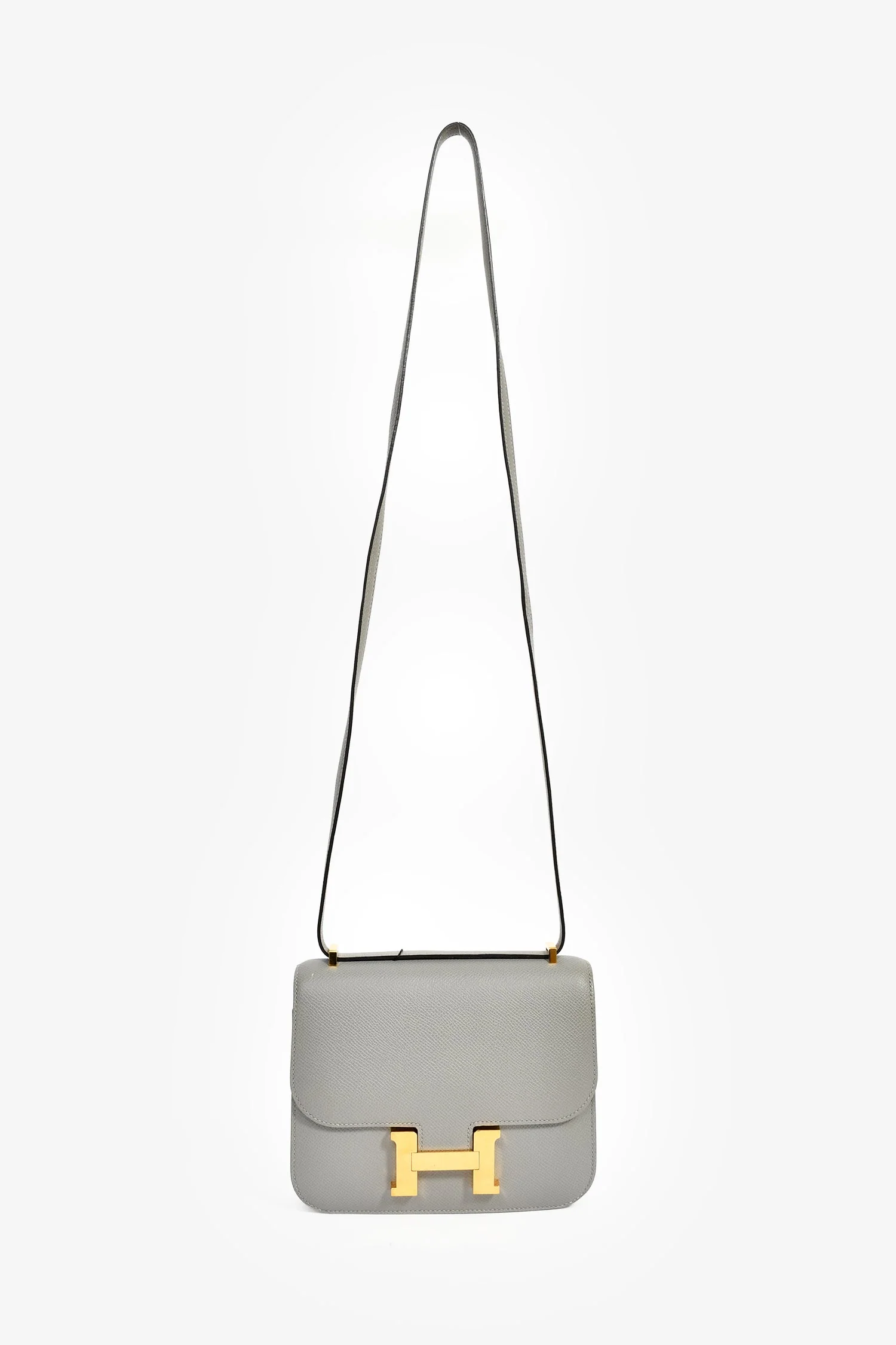 Hermès 2017 Gris Mouette Epsom Leather Mini Constance 18 - Image 6