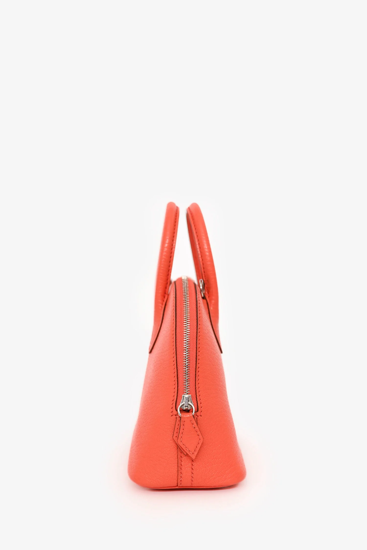 Hermès 2017 Orange Poppy Chevre Mysore Bolide 1923 Mini Top Handle Palladium Hardware - Image 3