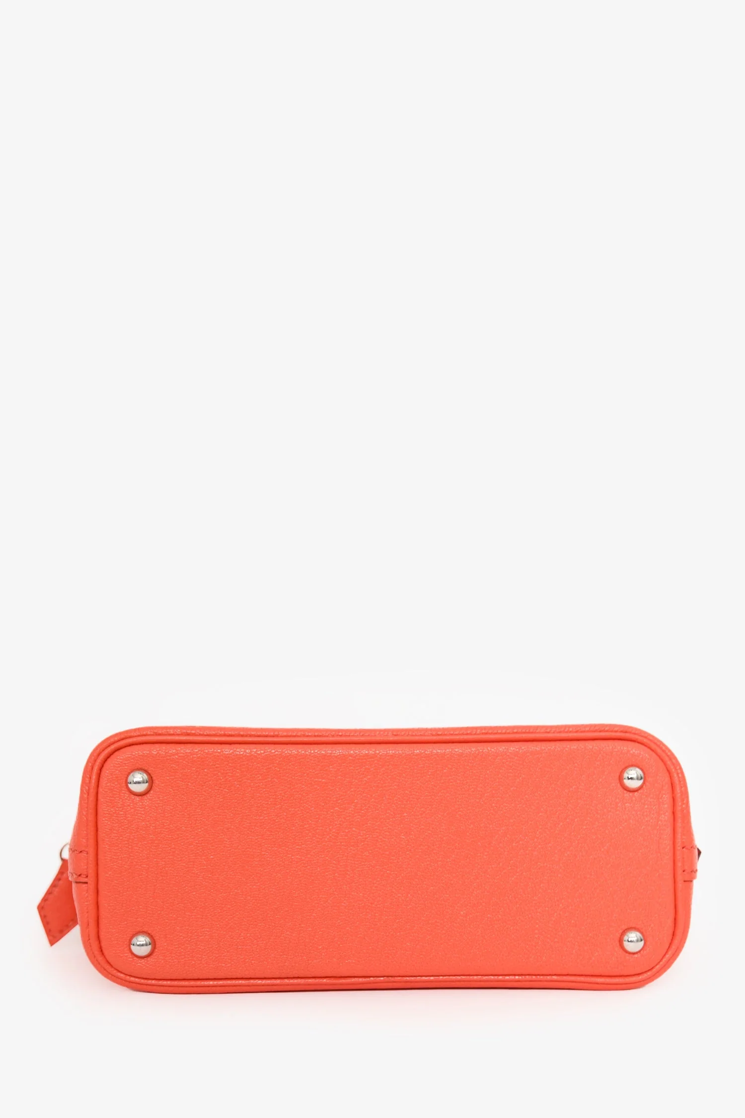 Hermès 2017 Orange Poppy Chevre Mysore Bolide 1923 Mini Top Handle Palladium Hardware - Image 5