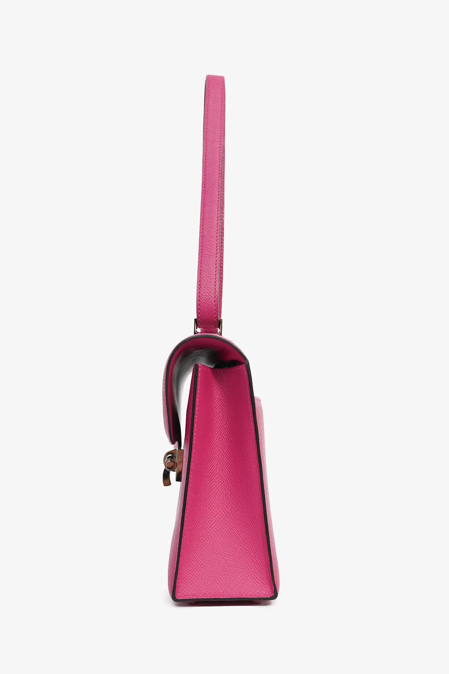 Hermes 2017 Rose Pourpre Epsom Leather Verrou 23 Crossbody Bag PHW - Image 4