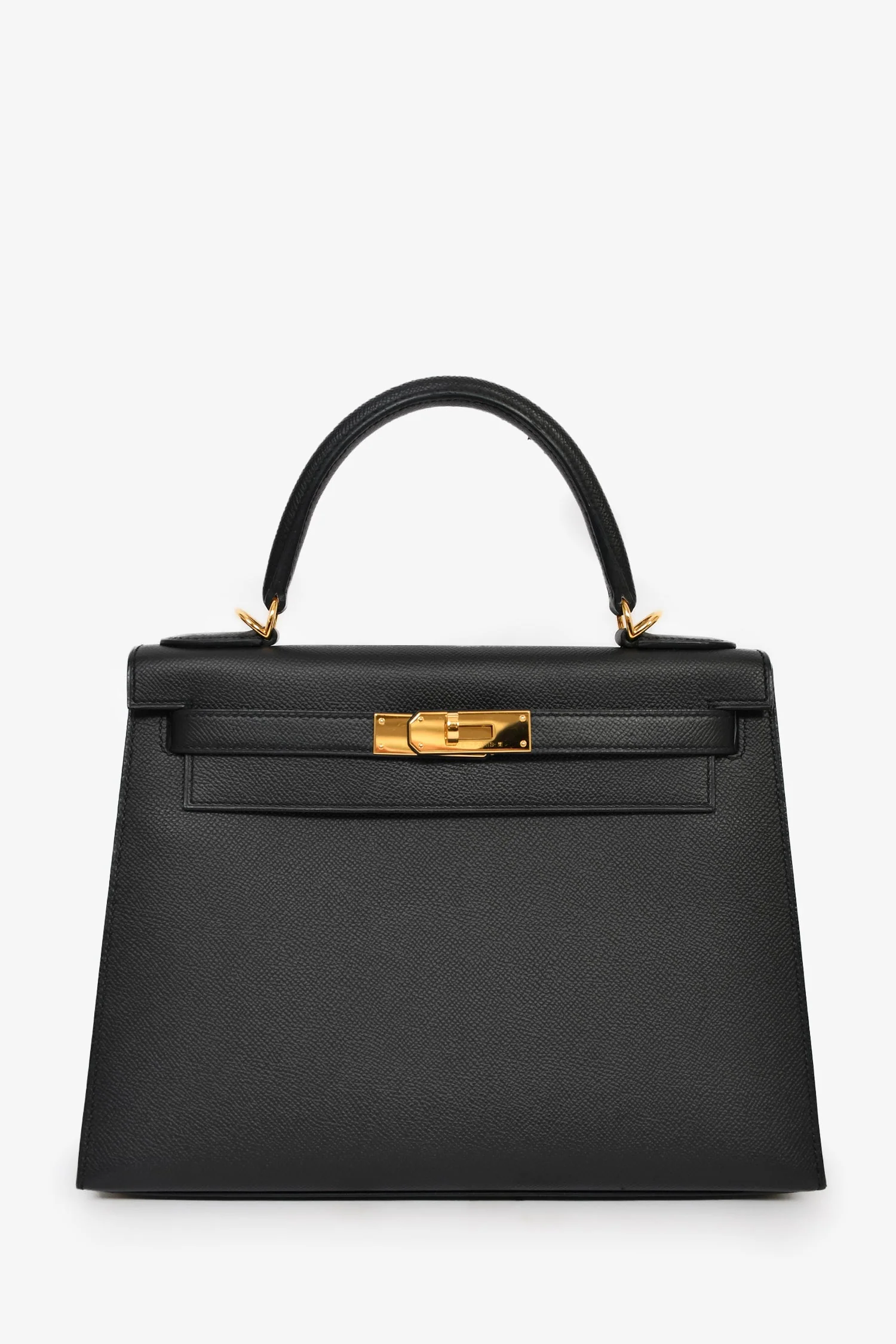 Hermès 2018 Black Epsom Leather Kelly 28 with Strap