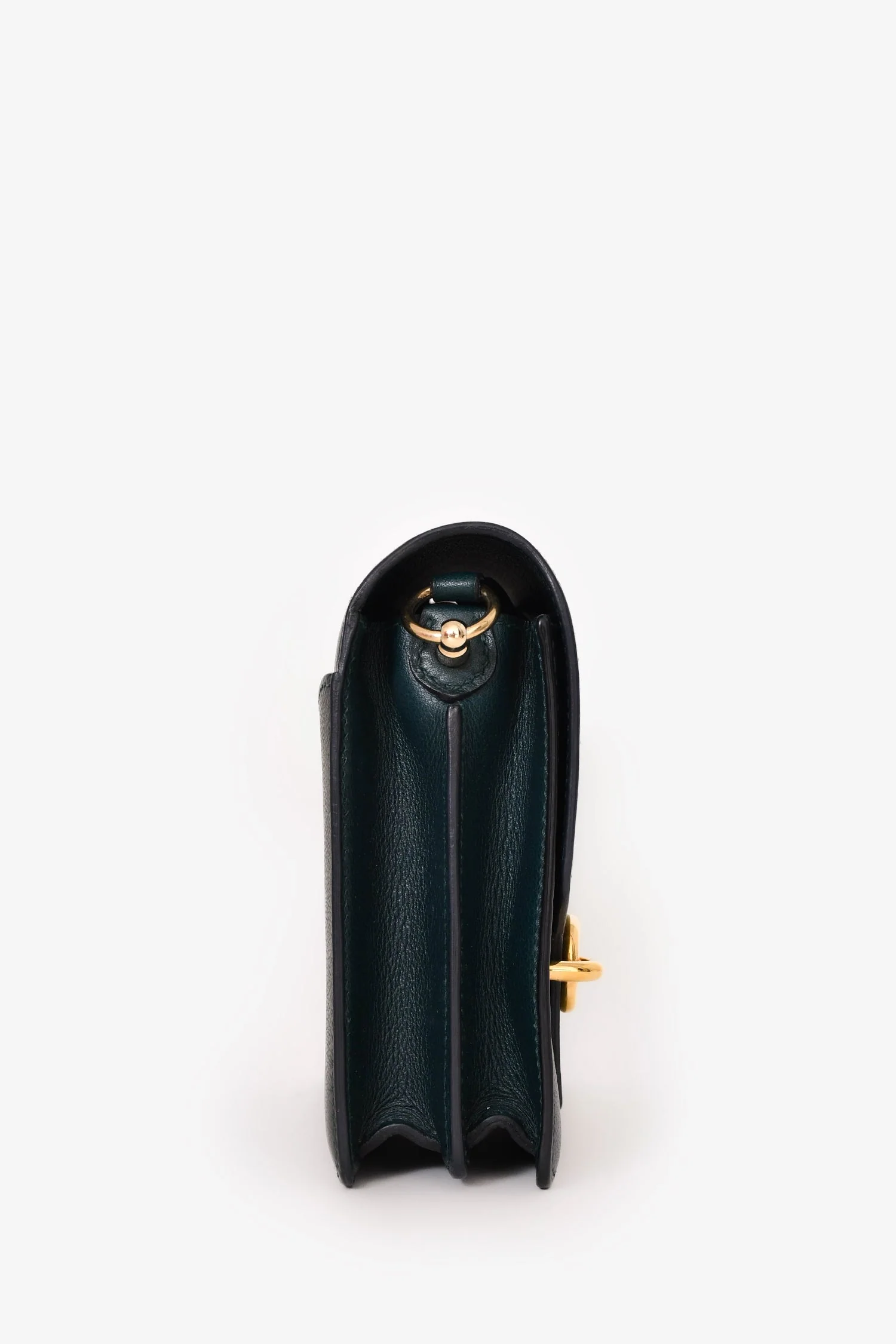 Hermès 2018 Dark Green Leather Roulis 18 Crossbody Bag - Image 3