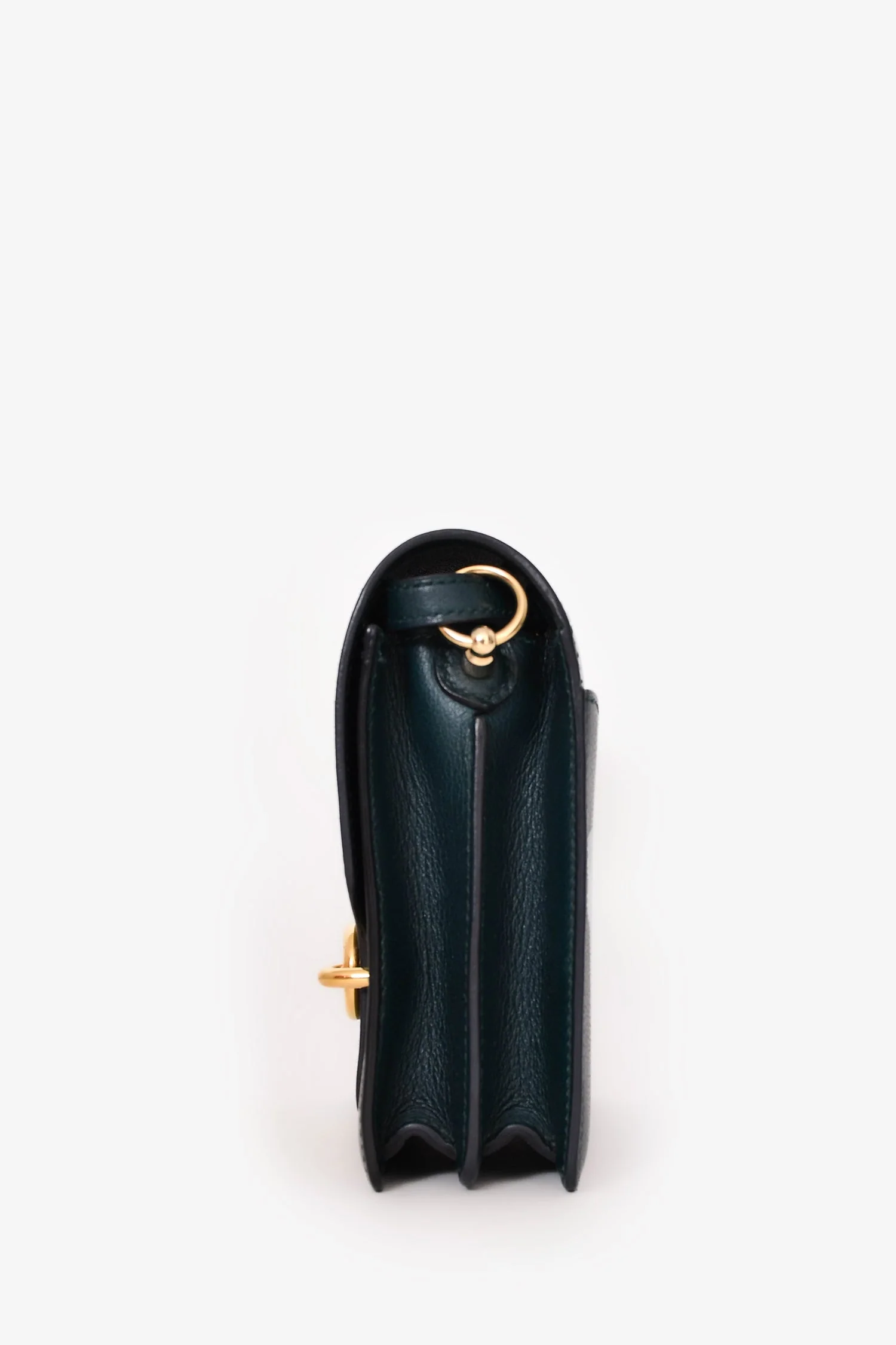 Hermès 2018 Dark Green Leather Roulis 18 Crossbody Bag - Image 4
