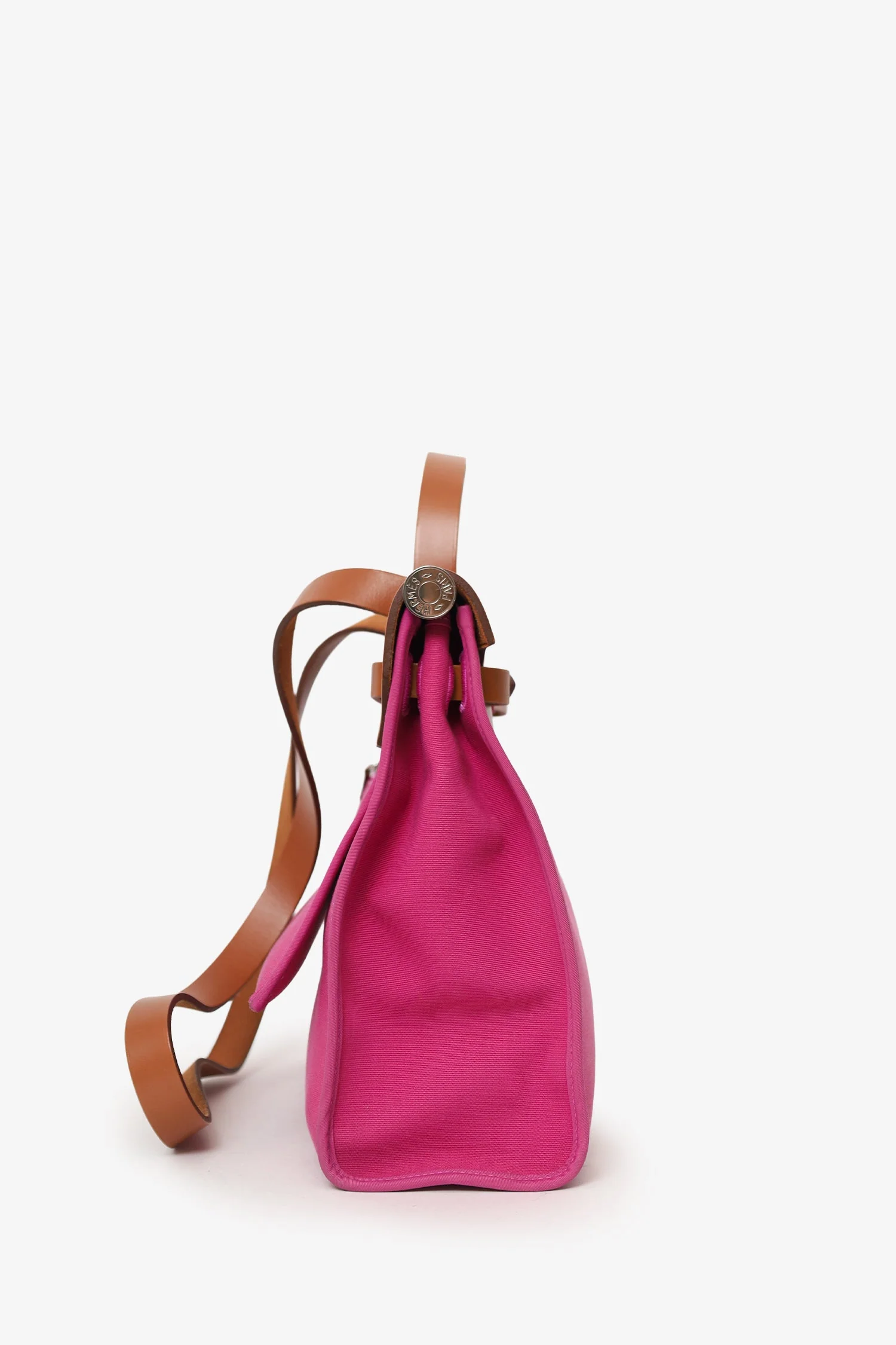 Hermés 2018 L3 Rose Pourpre Canvas/Leather Herbag 31 - Image 3