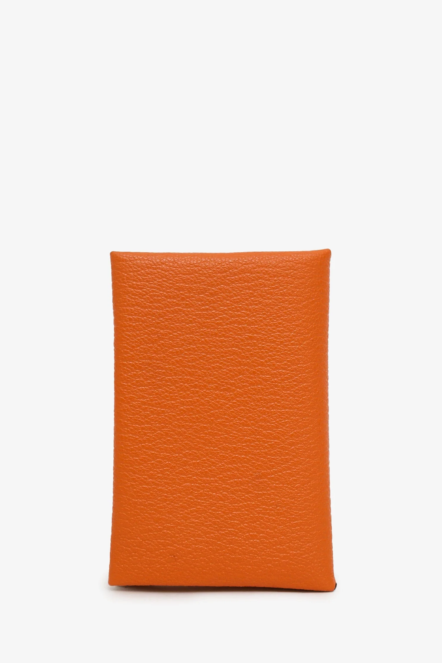 Hermès 2018 Orange Leather Calvi Card Holder - Image 2