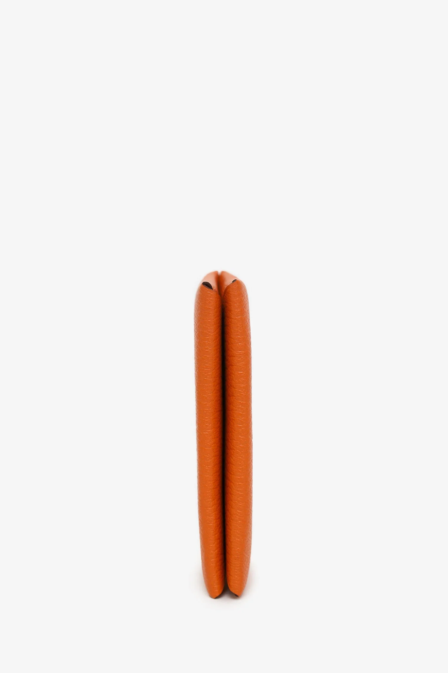 Hermès 2018 Orange Leather Calvi Card Holder - Image 4