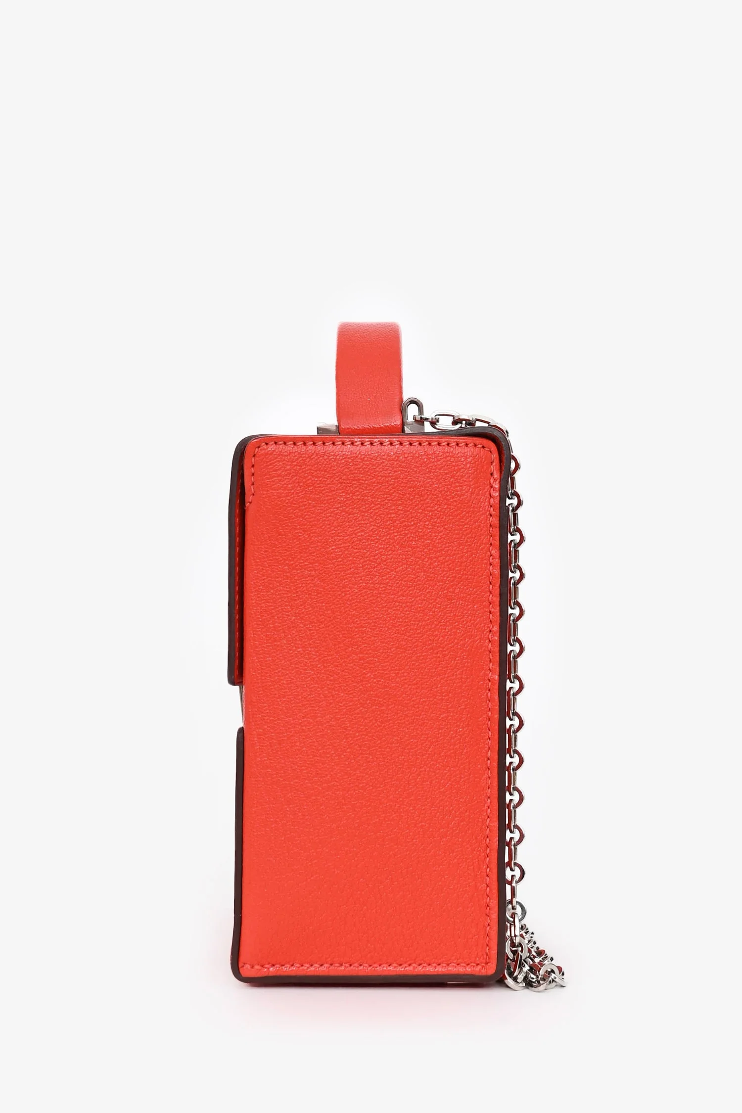 Hermès 2018 Red Mysore Leather Cinhetic Box Top Handle - Image 4